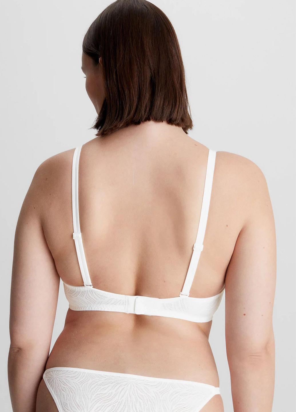 Білий балконет бюстгальтер Calvin Klein з кісточками поліамід