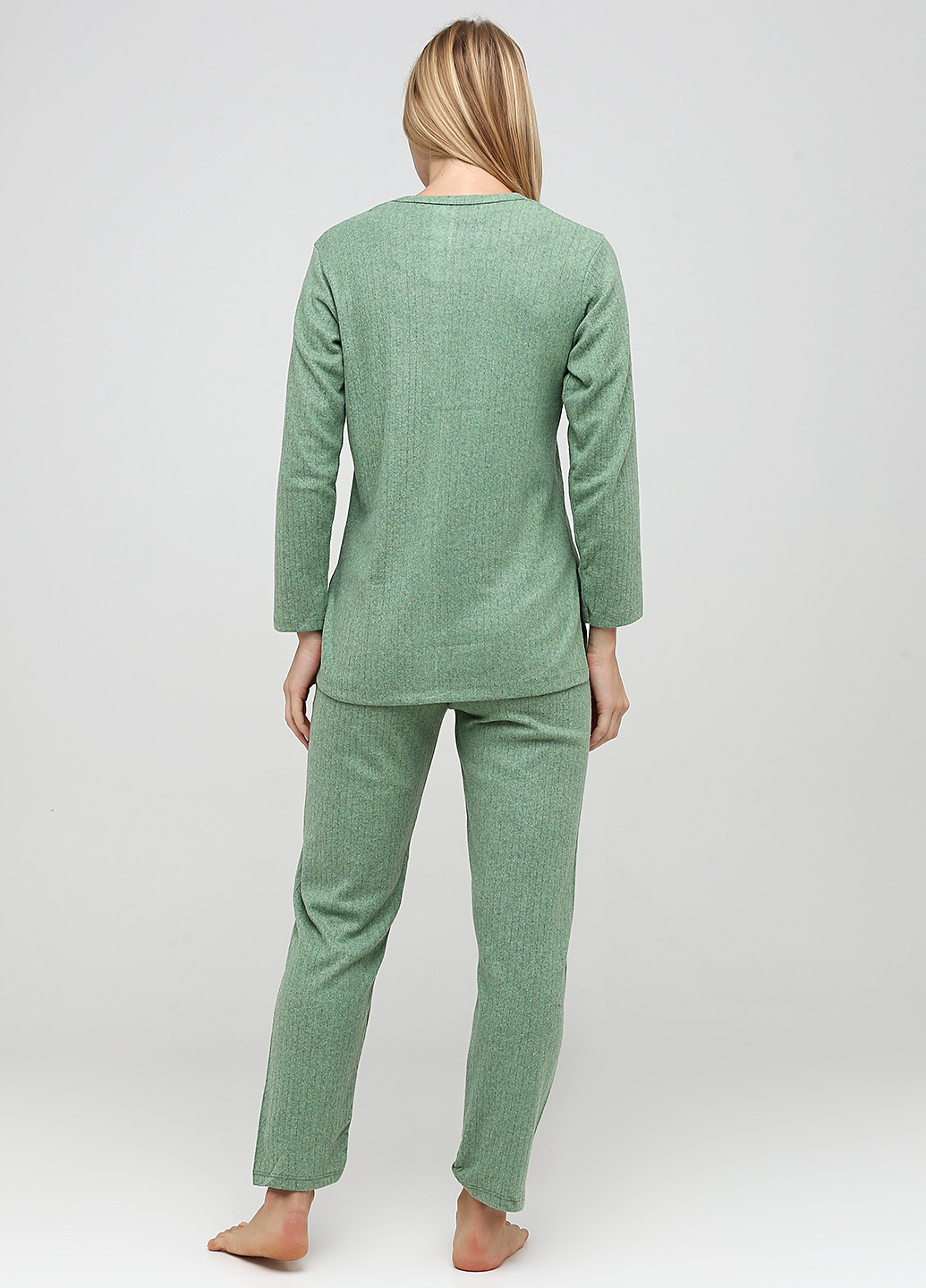 Зелений демісезонний комплект (лонгслів, брюки) Ecrin