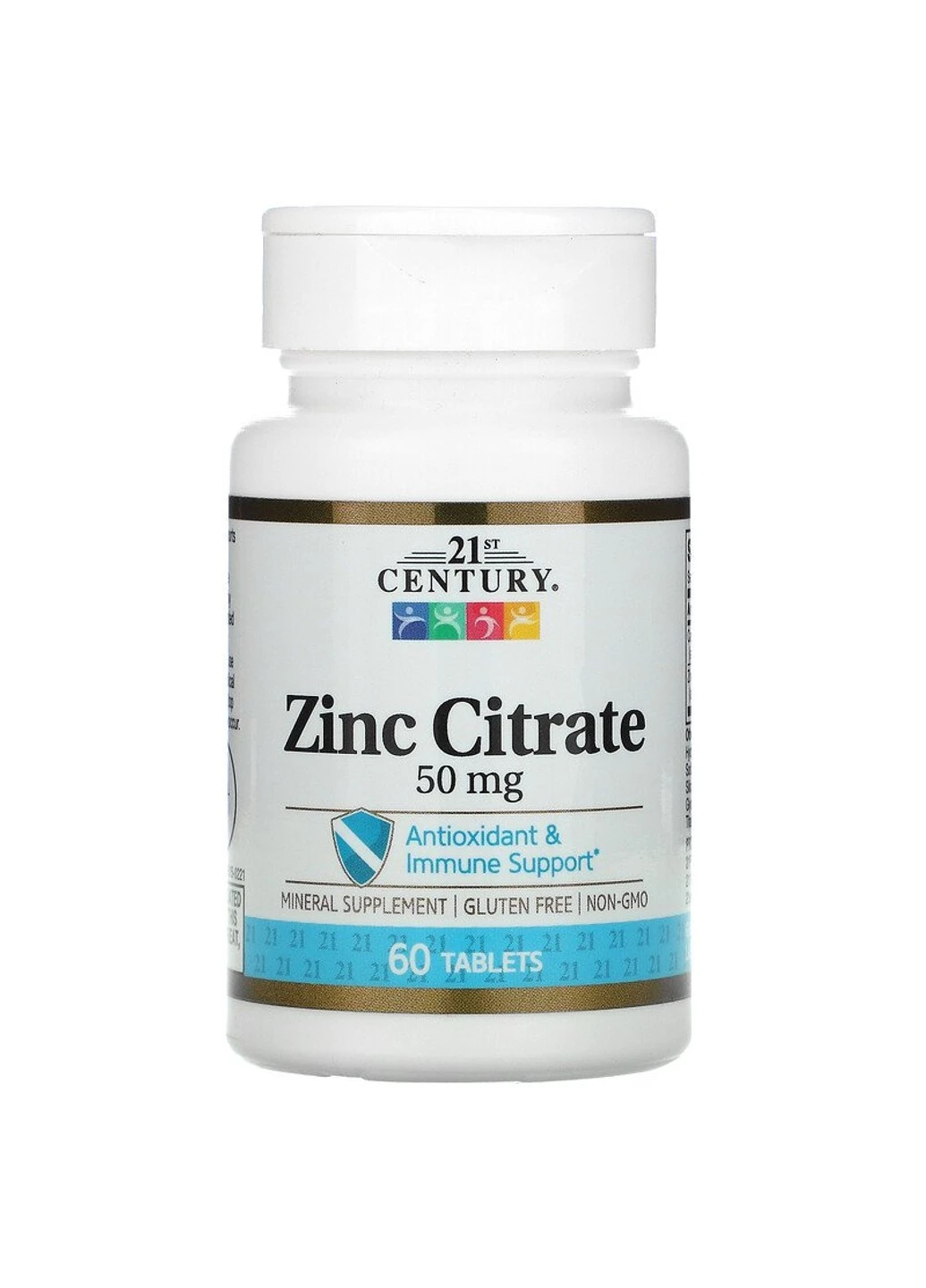 Цинк цитрат Zinc Citrate 50 mg 60 таблеток 21st Century (255409757)