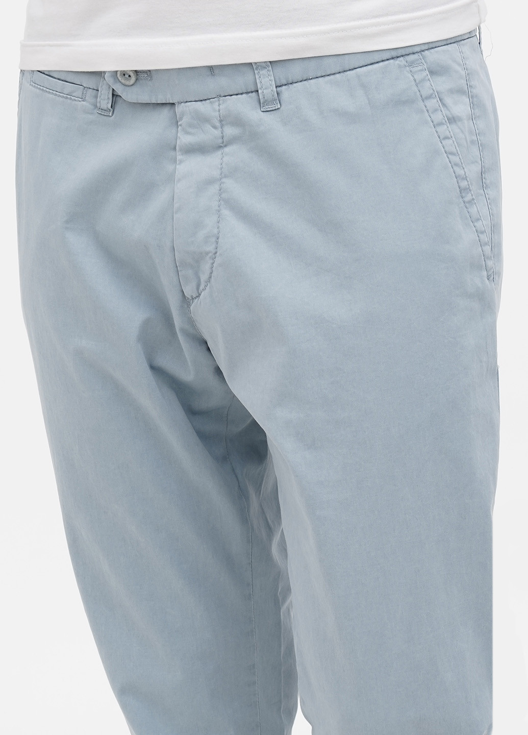 Голубые кэжуал демисезонные прямые брюки Lagrand
