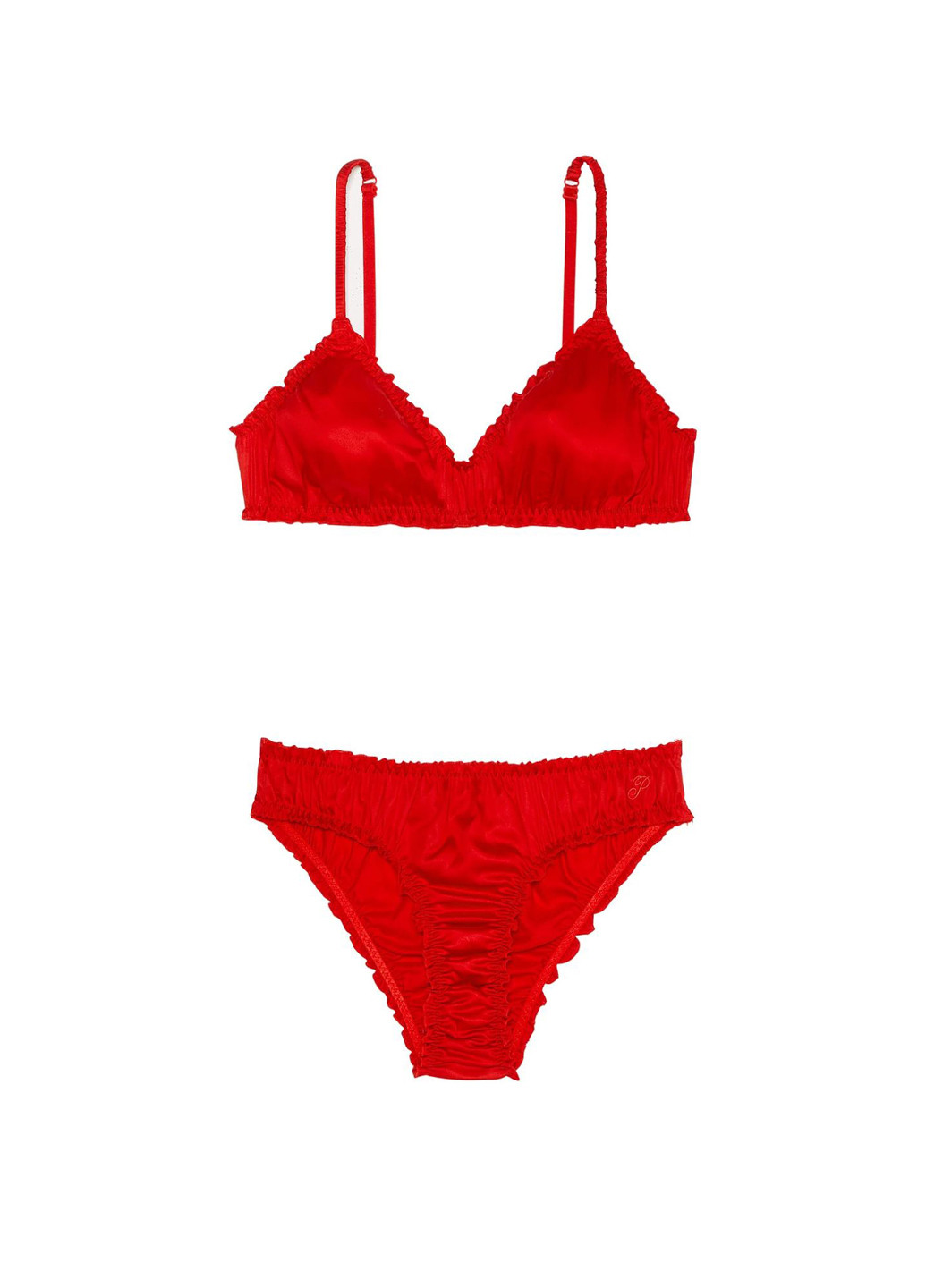 Красный демисезонный комплект (бюстгальтер, трусики) Victoria's Secret