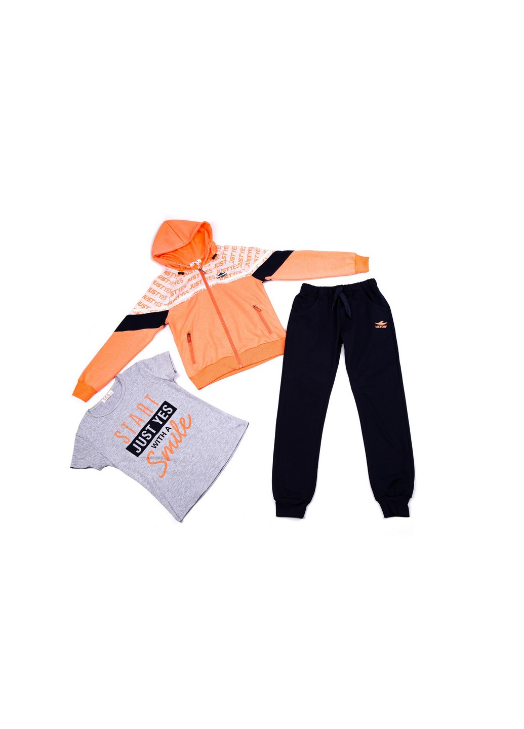 Помаранчевий демісезонний спортивний костюм 6071 164 помаранчевий (2000903864899) S&D