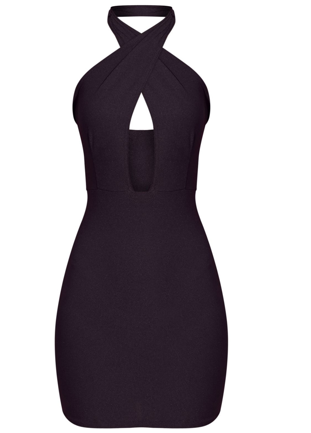 Черное коктейльное платье футляр PrettyLittleThing однотонное