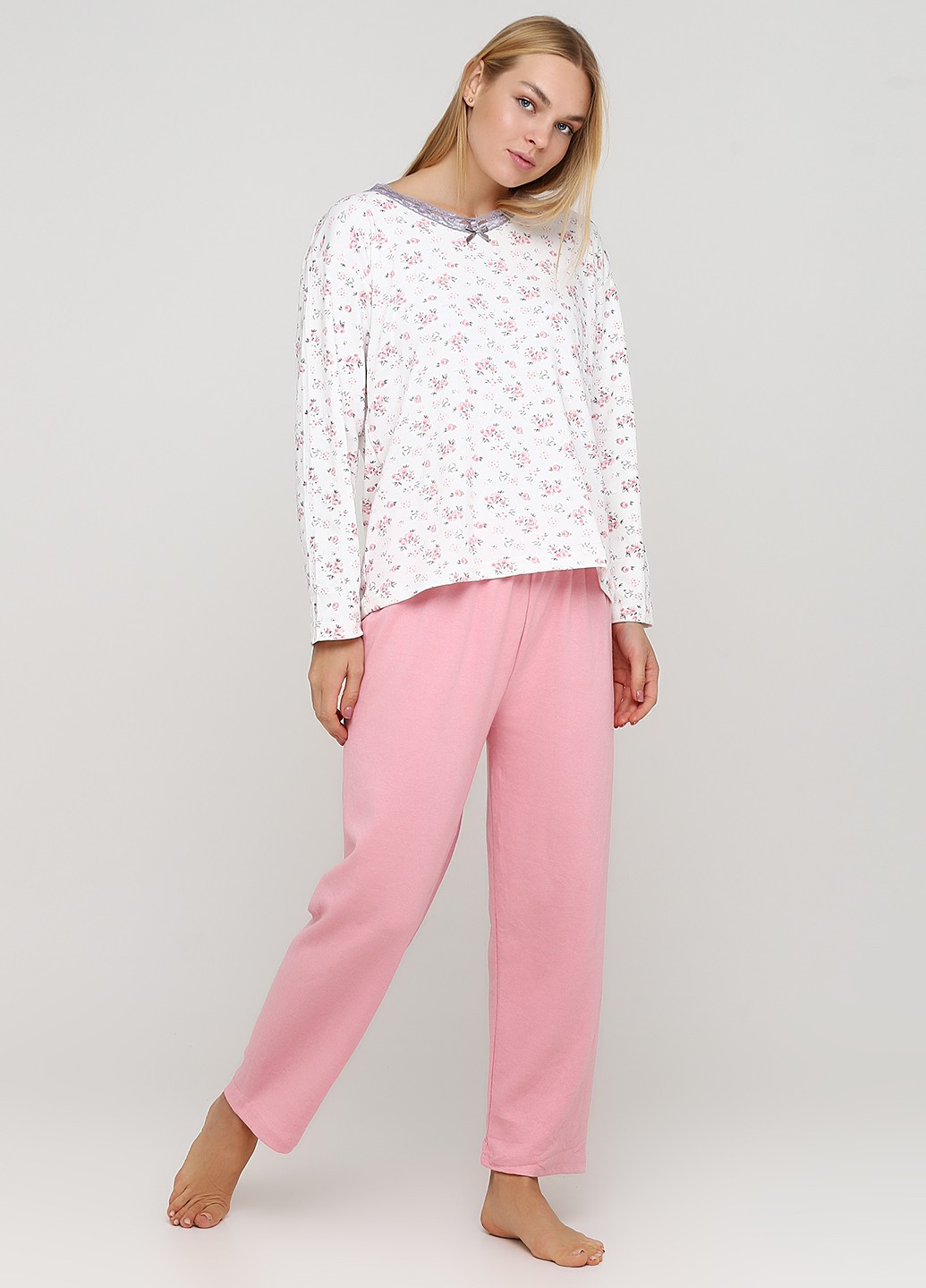 Фіолетова зимня комплект щільний трикотаж (світшот, штани) Glisa Pijama