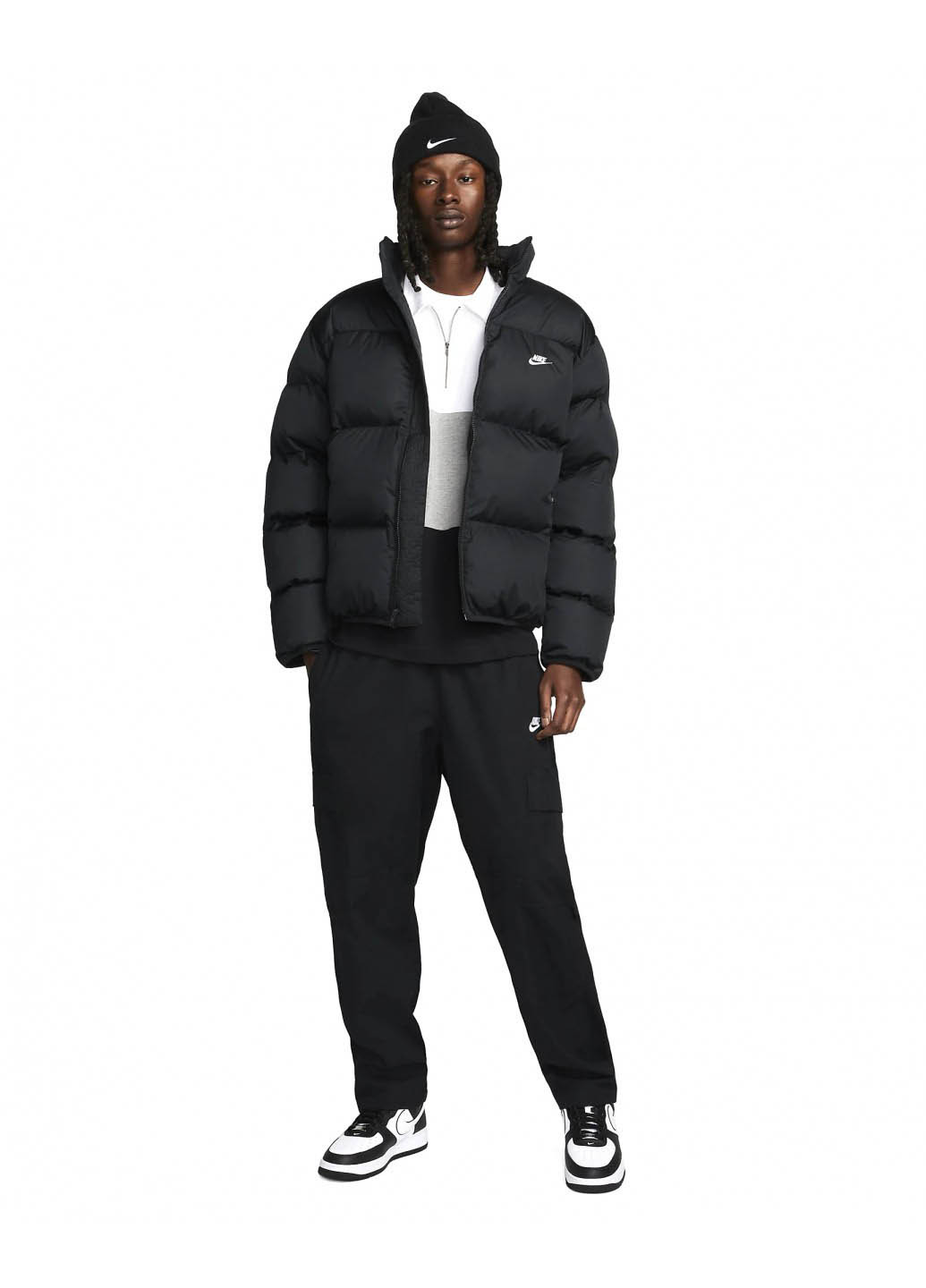 Чорна зимня куртка Nike M NK CLUB PUFFER JKT