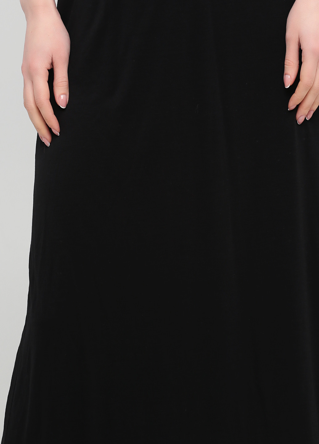 Черное коктейльное платье платье-комбинация Massimo Dutti однотонное