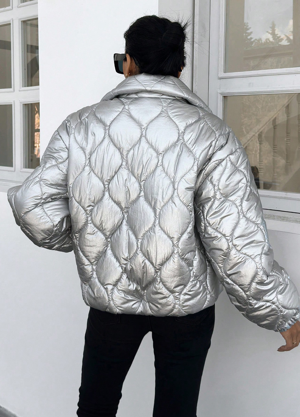Срібна зимня куртка SHEIN