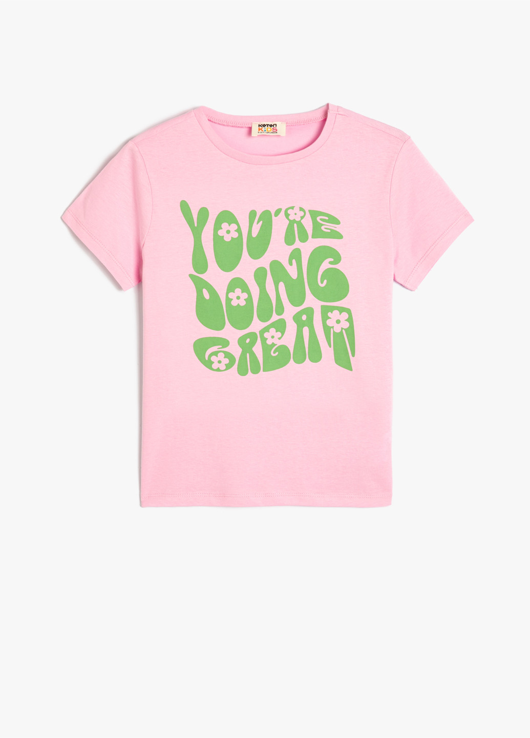 Розовая летняя футболка KOTON