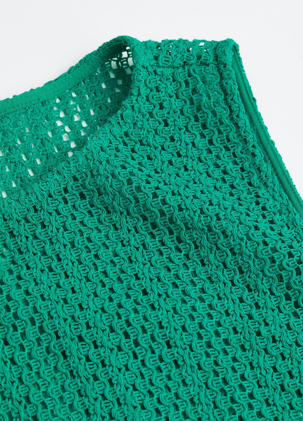Зеленое пляжное платье H&M однотонное