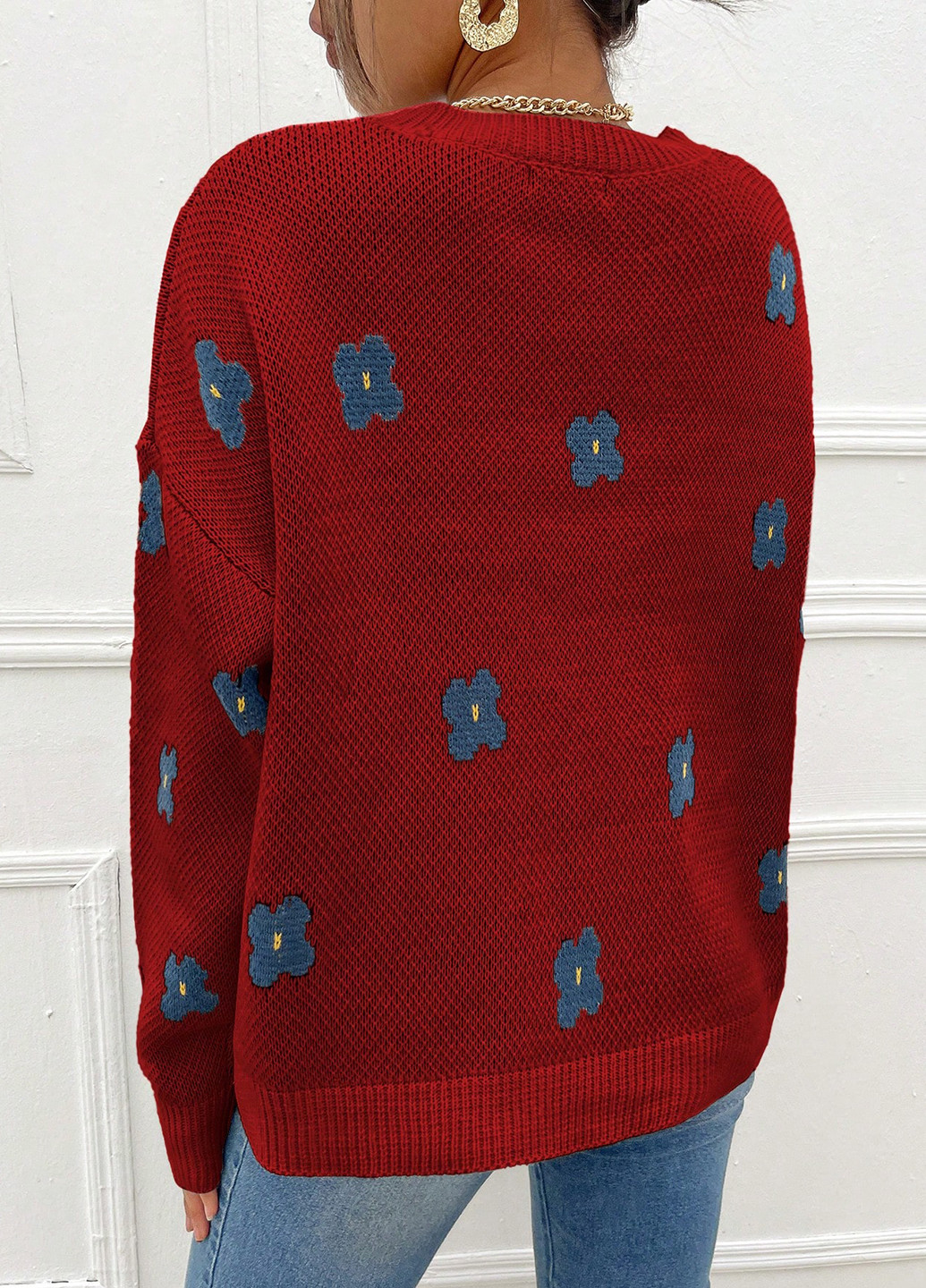 Червоний демісезонний джемпер джемпер SHEIN