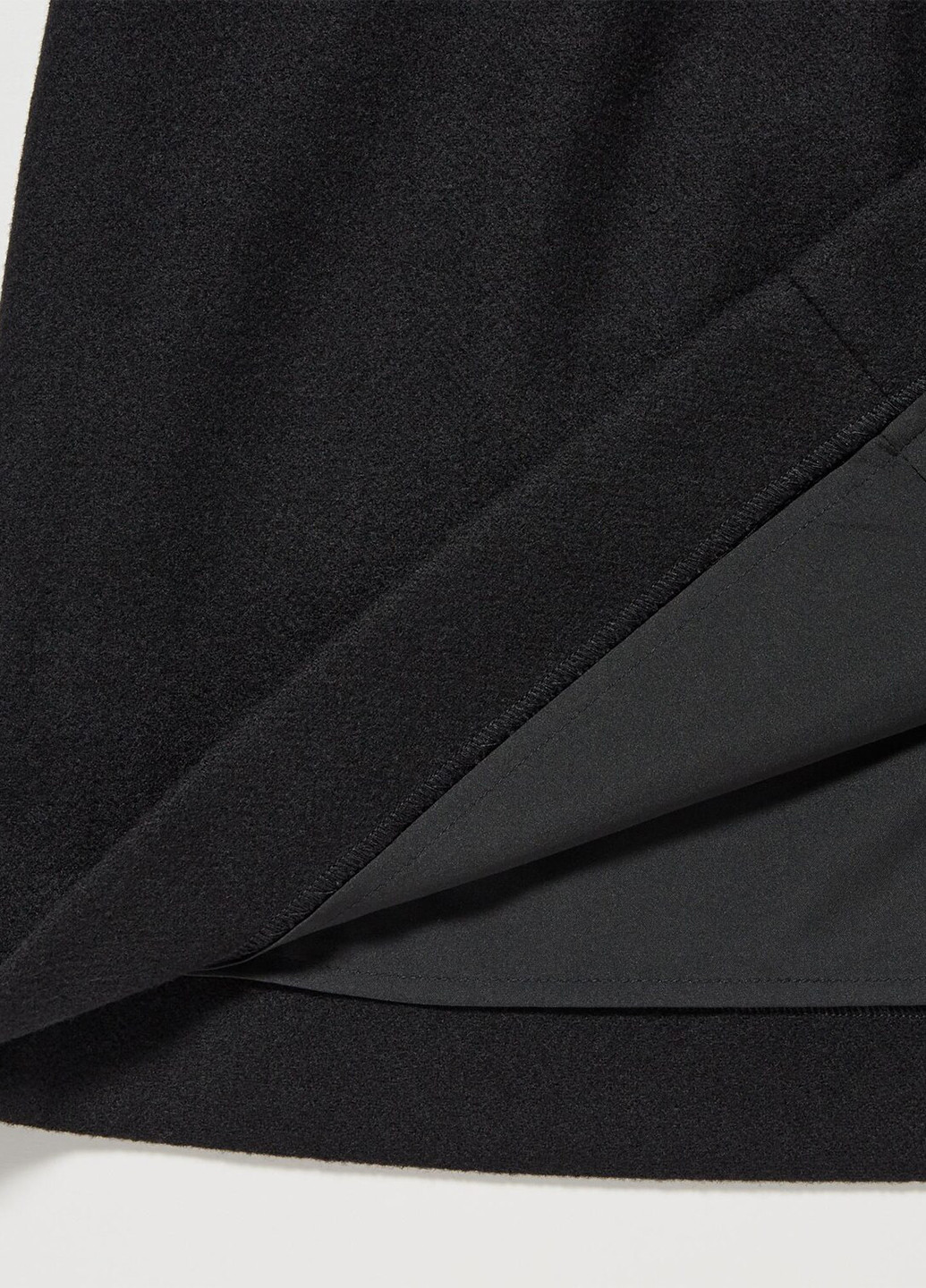 Черная кэжуал однотонная юбка Uniqlo а-силуэта (трапеция)