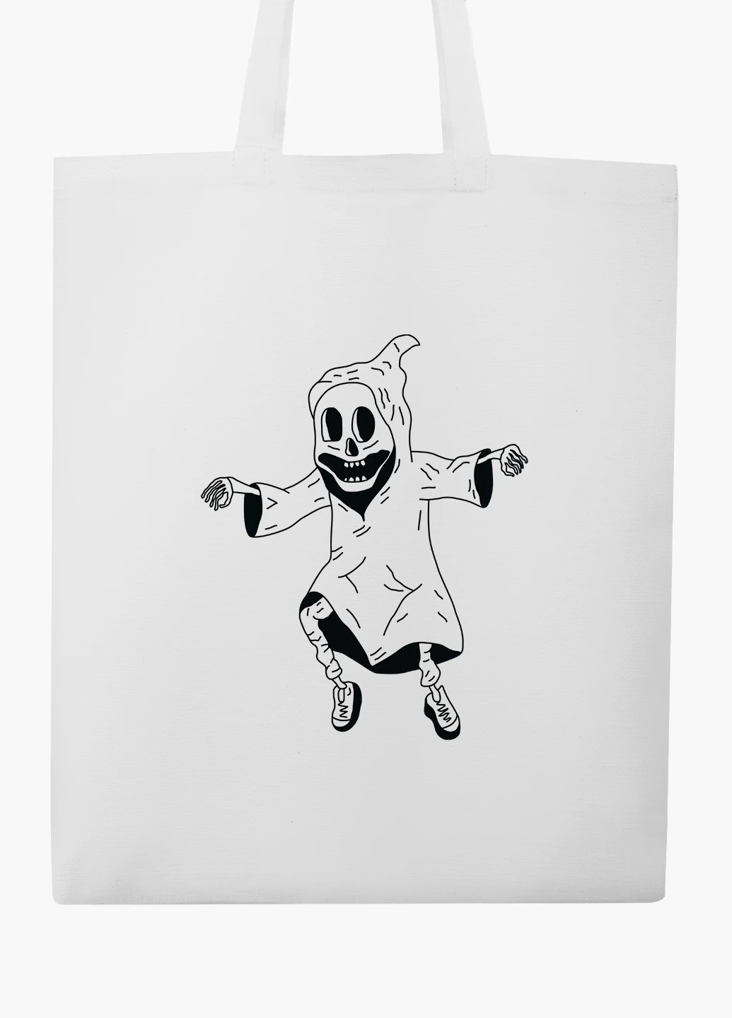 Еко сумка шоппер біла Скелет (Skeleton) (9227-2085-WT2) Еко сумка шоппер біла 41*35 см MobiPrint (219151186)