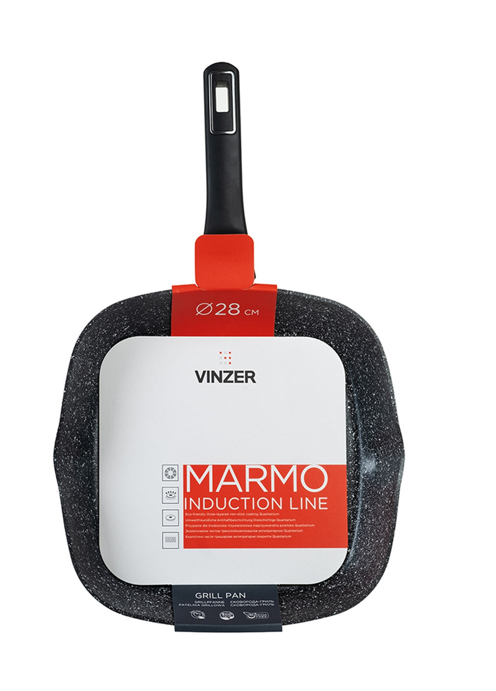 Сковорода-гриль Marmo Induction Line 28 см (50415) Vinzer (253977090)