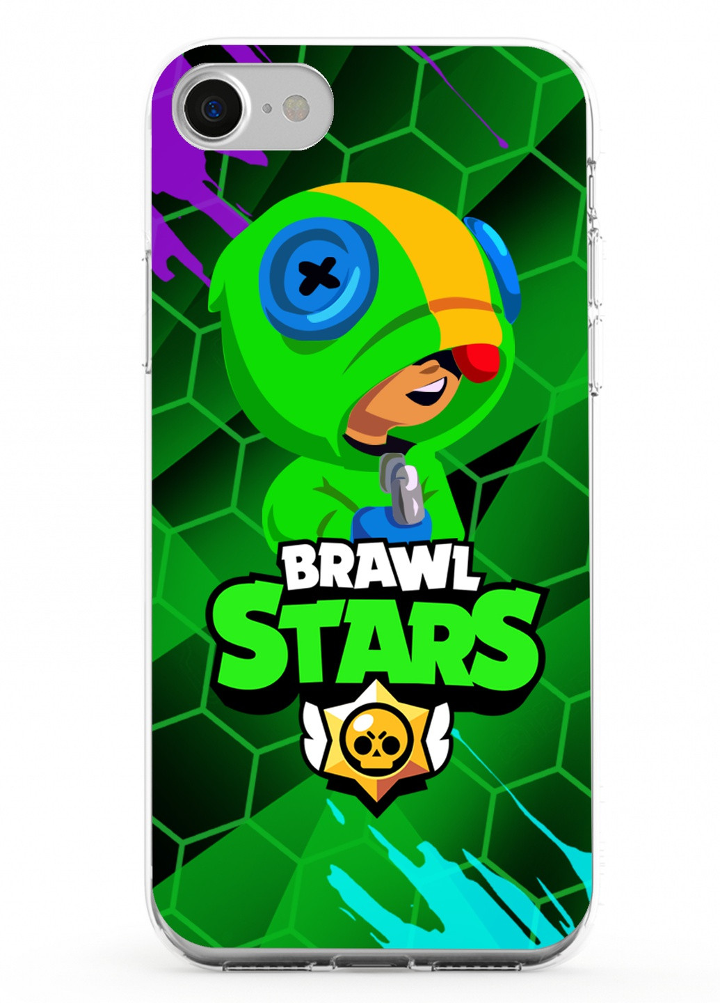 Чохол силіконовий Apple Iphone 7 Леон Бравл Старс (Leon Brawl Stars) (17361-1015) MobiPrint (219284329)