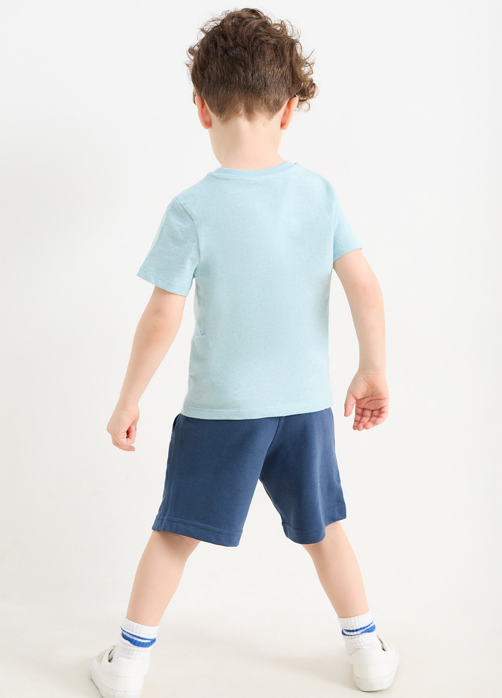 Синий летний комплект (футболка, шорты) C&A