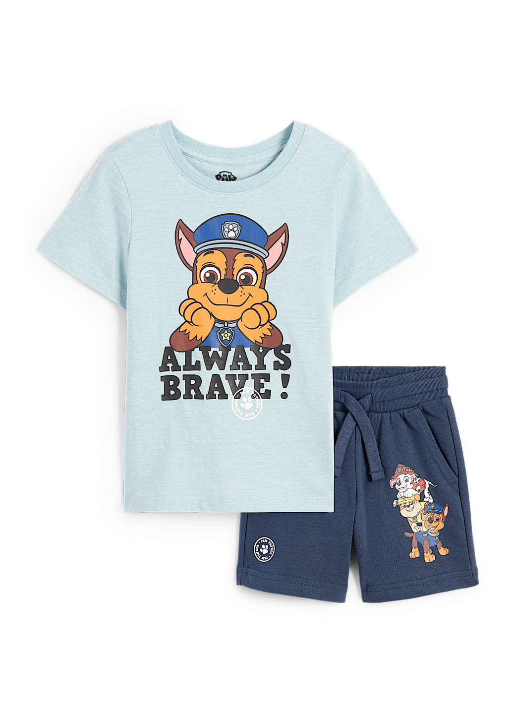 Синий летний комплект (футболка, шорты) C&A