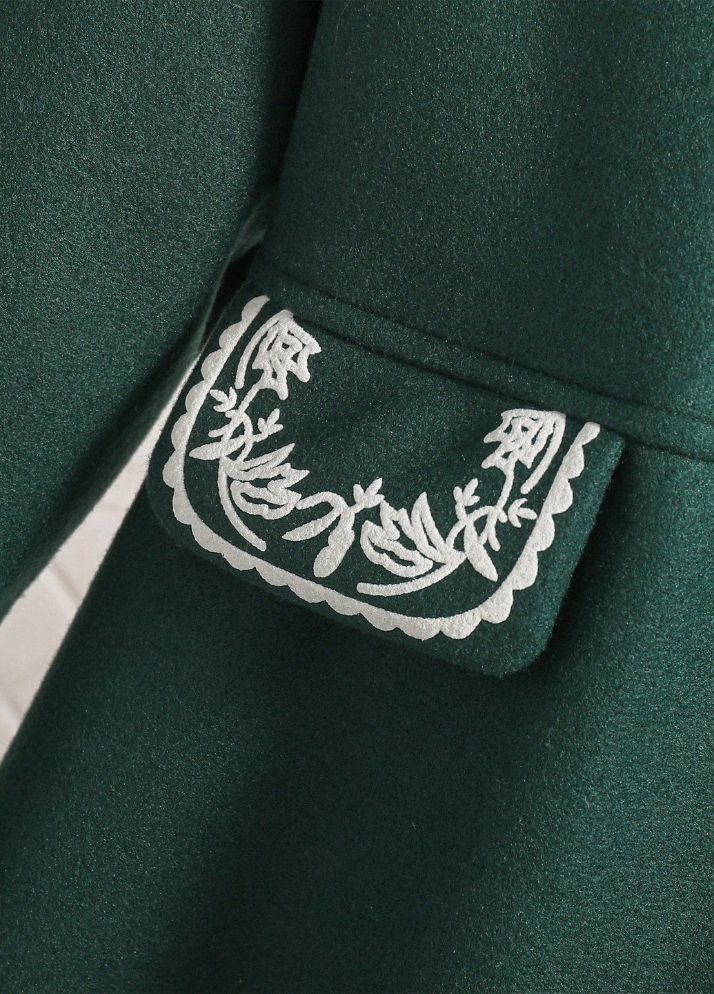 Зеленое зимнее Пальто двубортное SHEIN