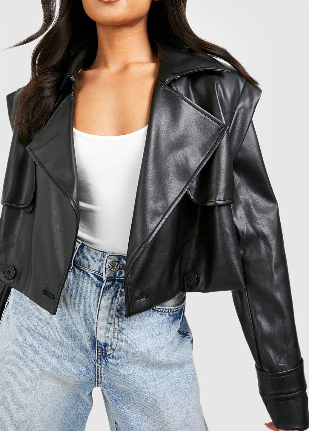 Чорна демісезонна куртка Boohoo