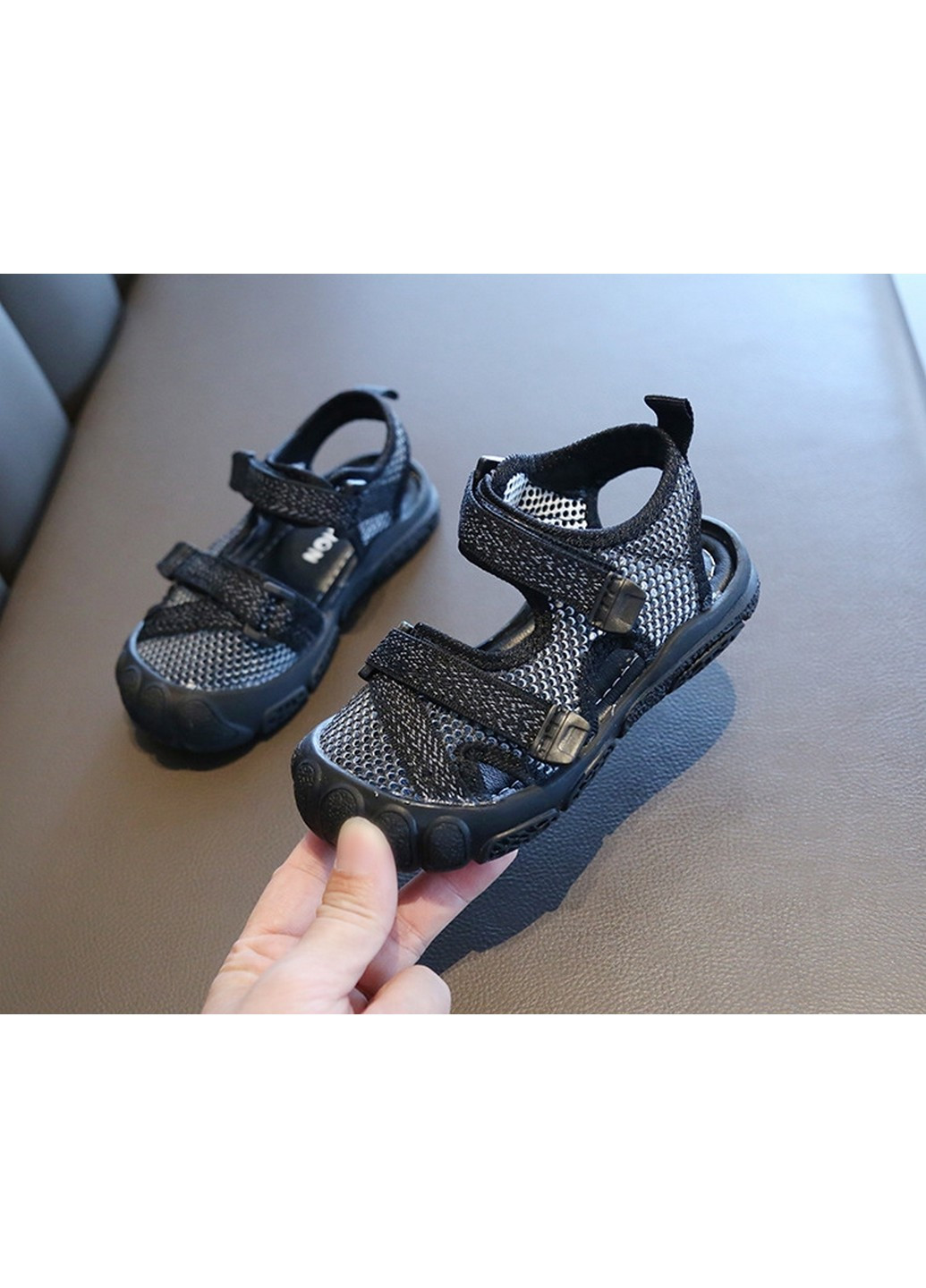 Черные кэжуал стильные сандалии для мальчика DobraMAMA
