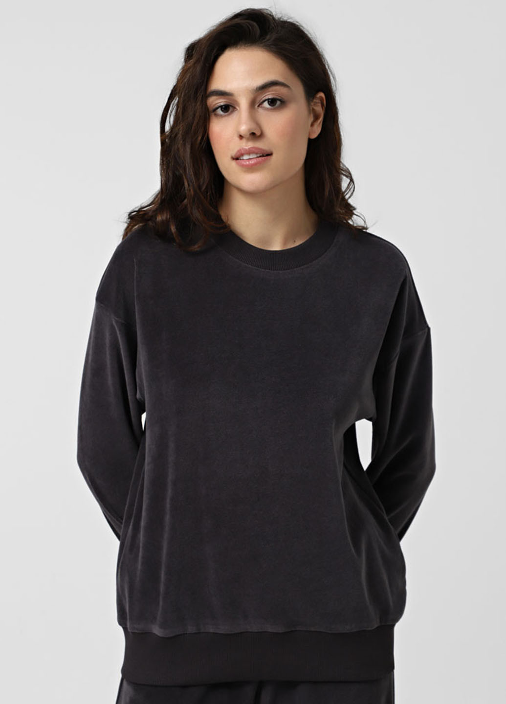 Темно-сірий світшот Promin однотонний без декору (323023353)