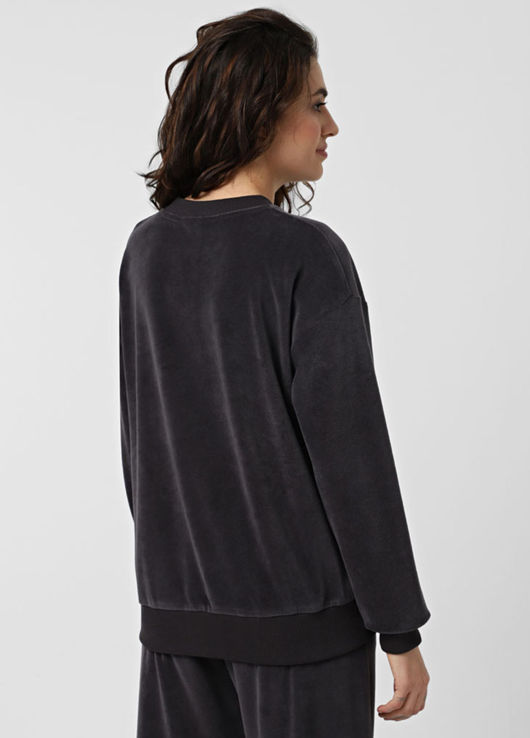 Темно-сірий світшот Promin однотонний без декору (323023353)