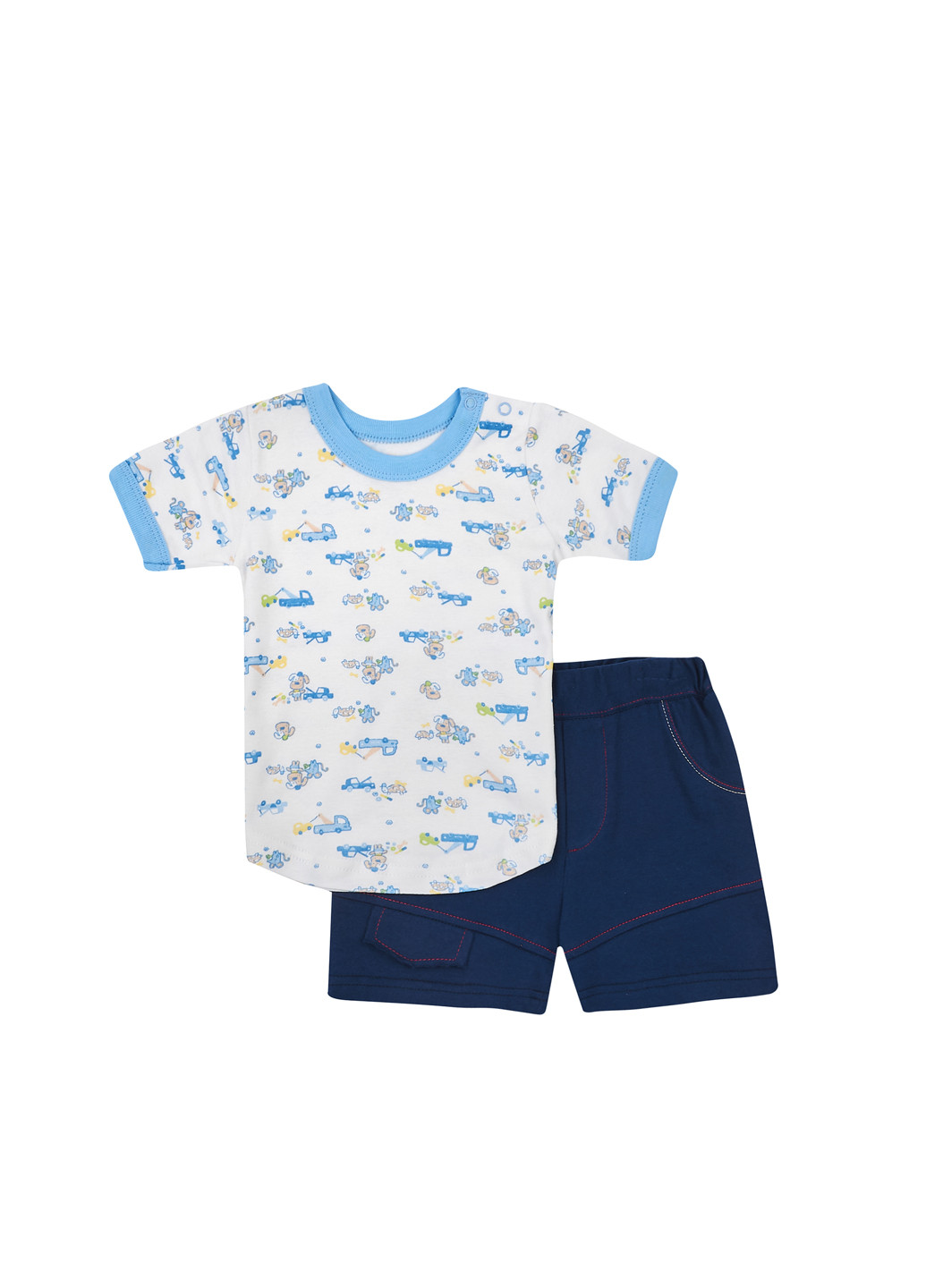 Синий летний комплект (футболка, шорты) Ляля