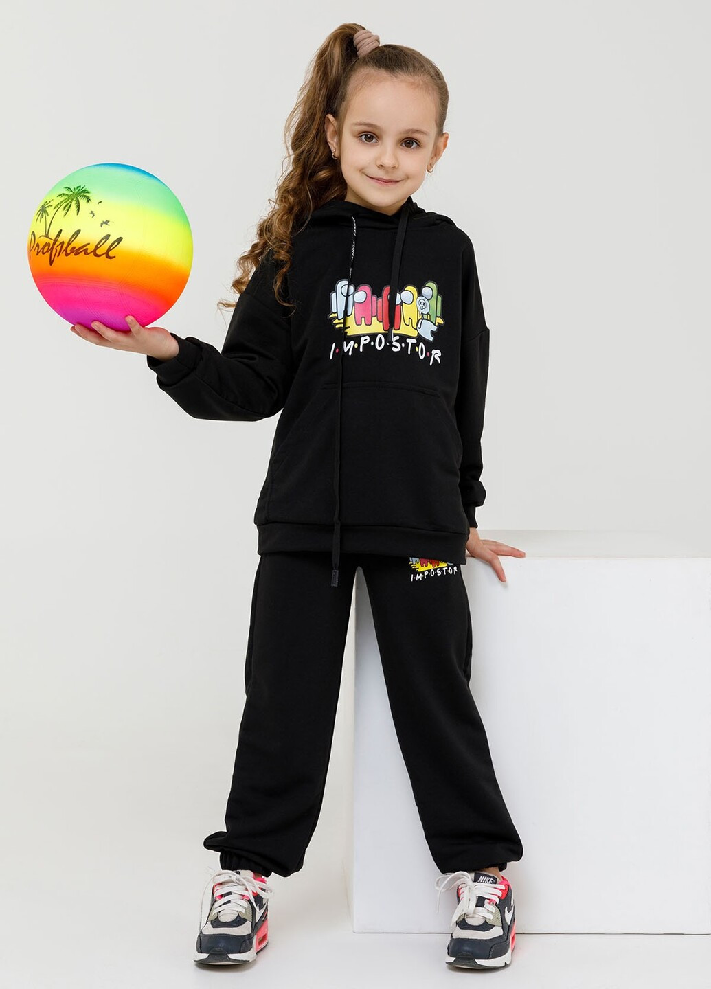 Черный демисезонный детские спортивные костюмы ISSA PLUS