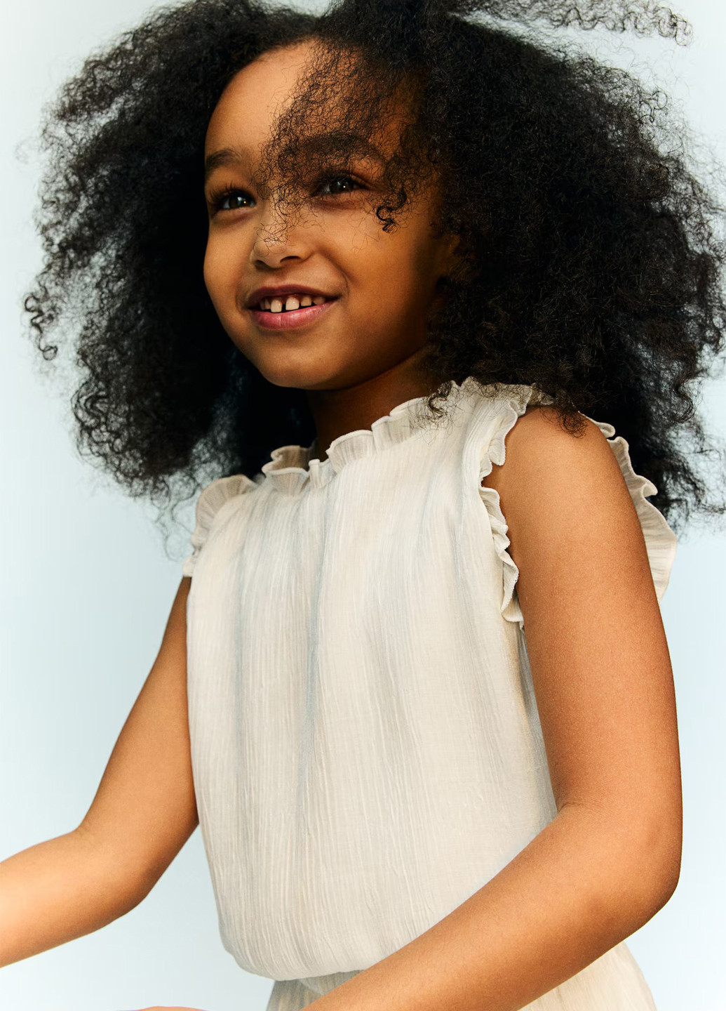 Молочный летний костюм (топ, юбка) H&M