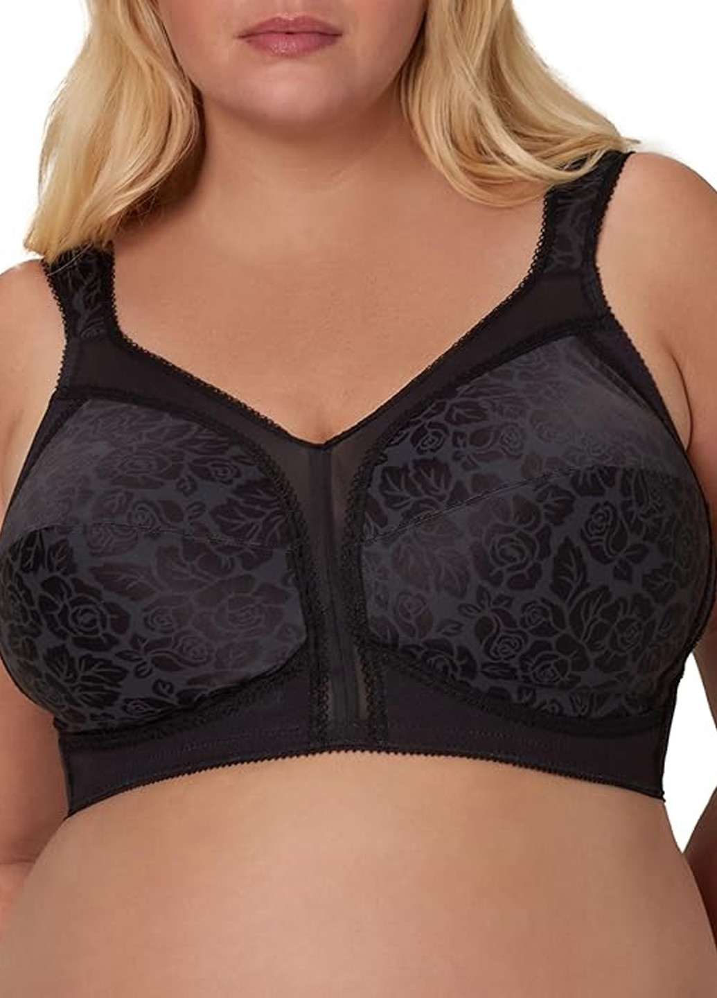 Чёрный минимайзер бюстгальтер Playtex полиэстер