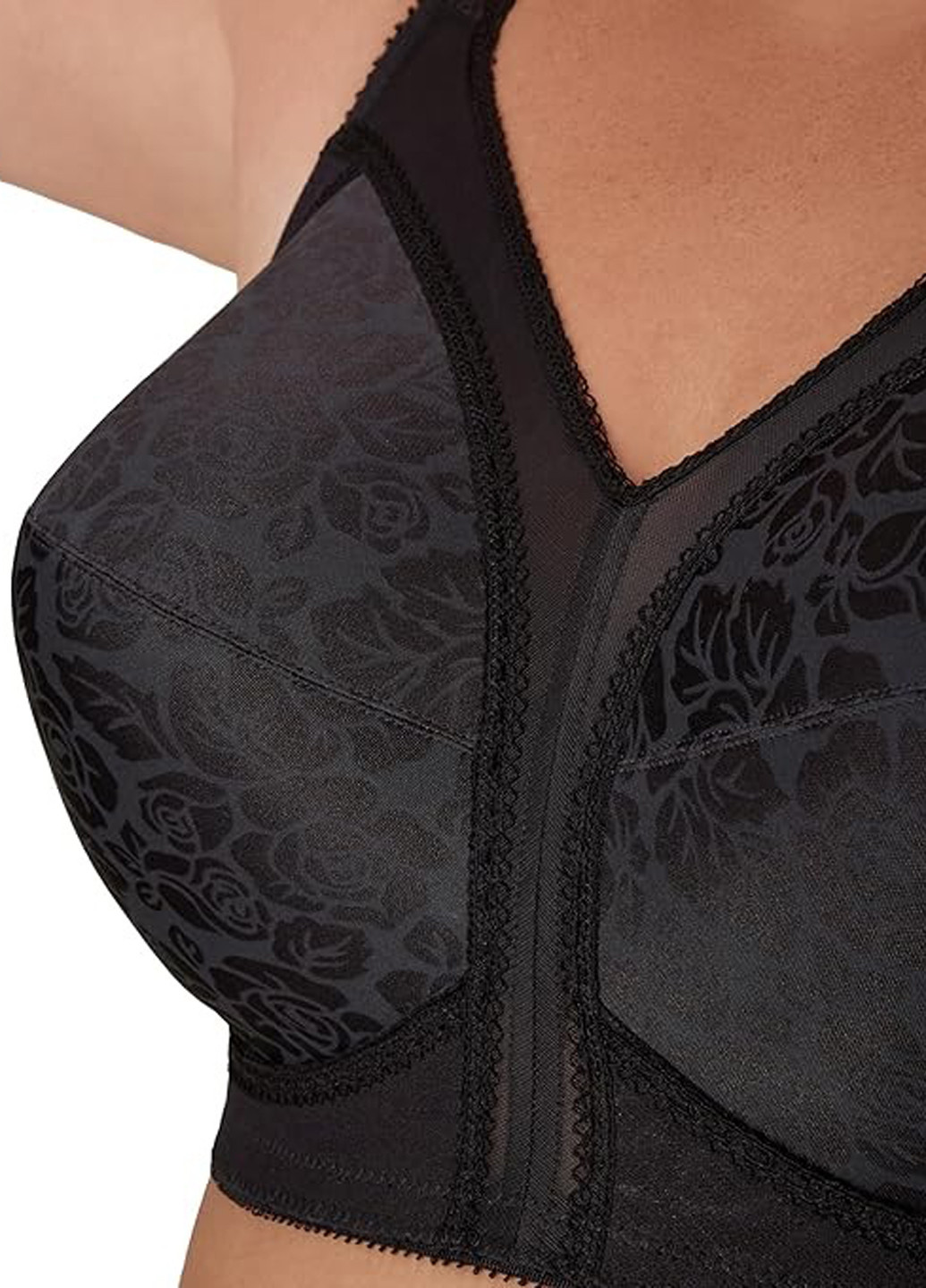 Чёрный минимайзер бюстгальтер Playtex полиэстер