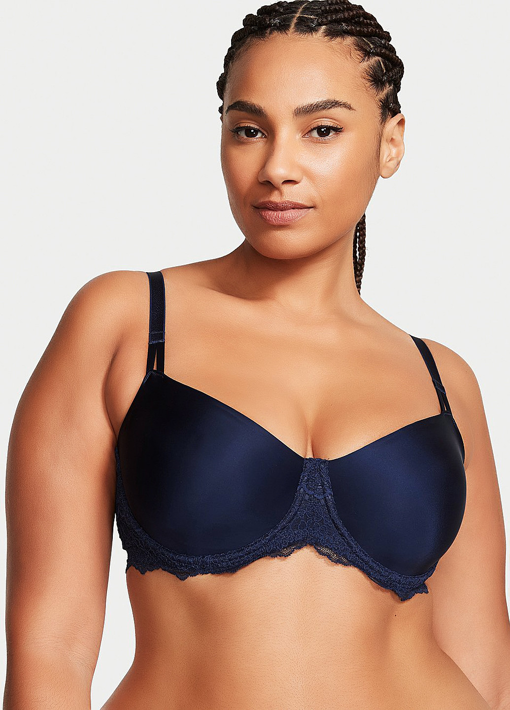 Темно-синій демісезонний комплект (бюстгальтер, трусики) Victoria's Secret