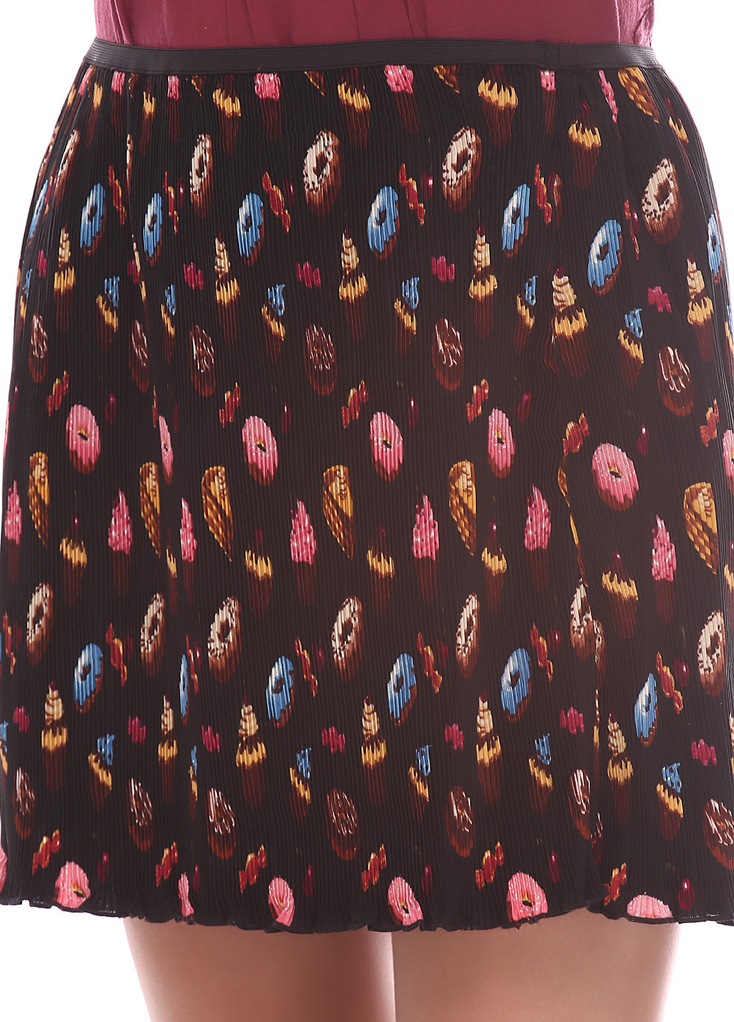 Салатовая кэжуал с абстрактным узором юбка Silvian Heach плиссе