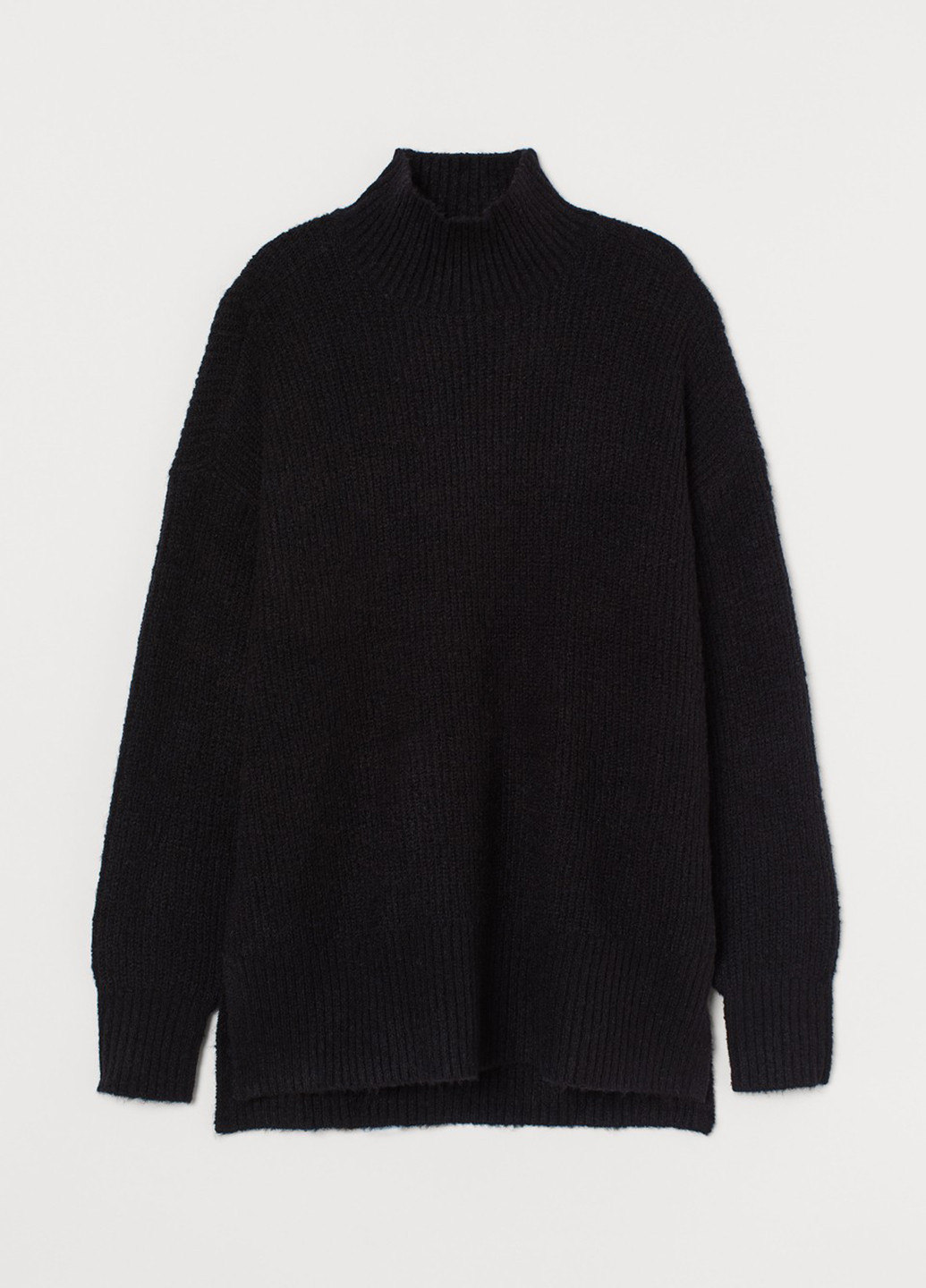 Черный зимний свитер H&M