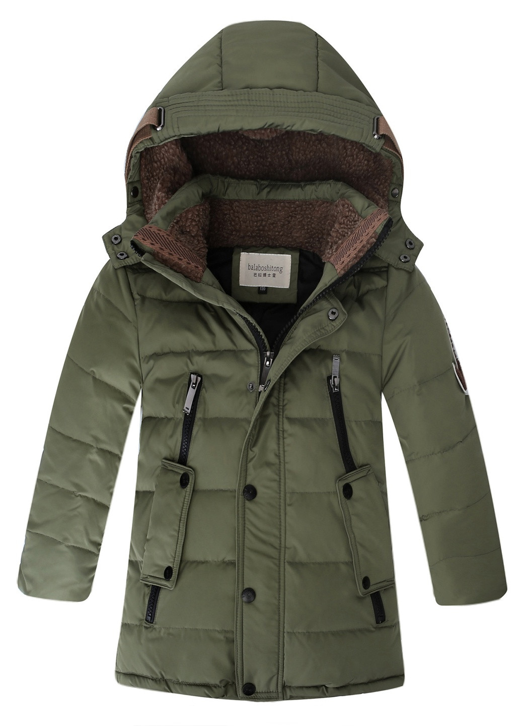 Зеленая зимняя пуховая зимняя куртка для мальчика DobraMAMA