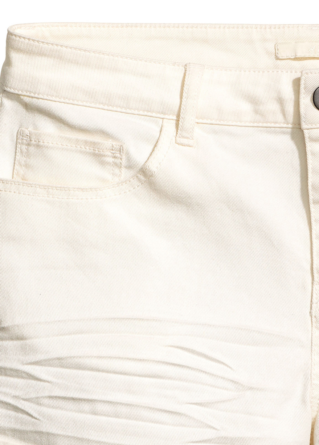 Шорти H&M однотонні білі джинсові бавовна