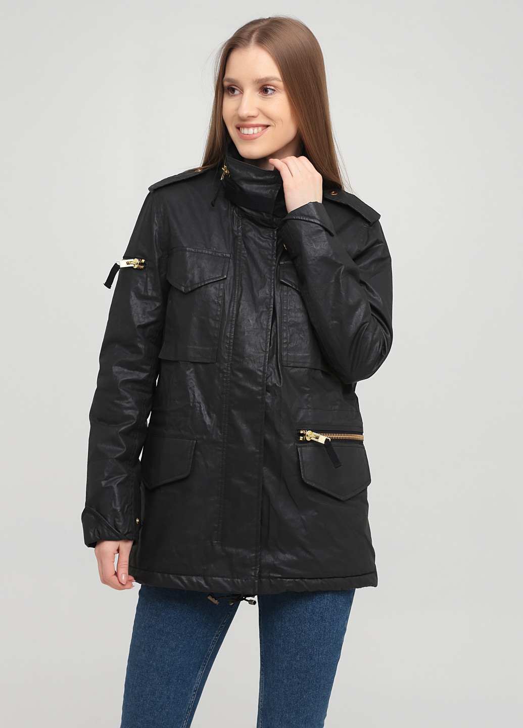 Черная демисезонная куртка SAM