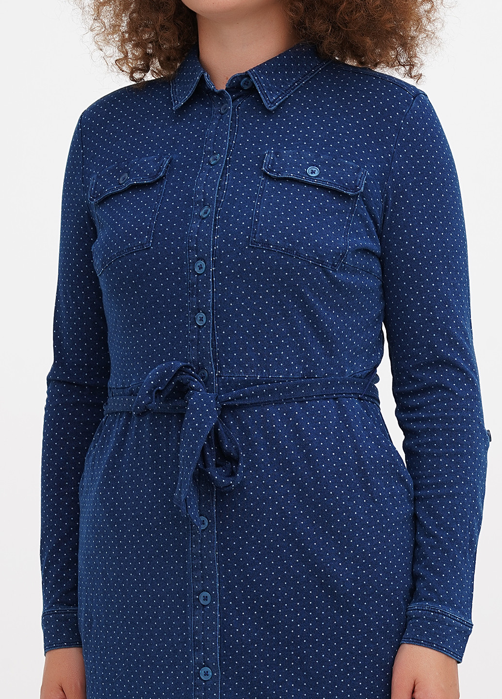 Синя кежуал сукня сорочка Boden в горошок