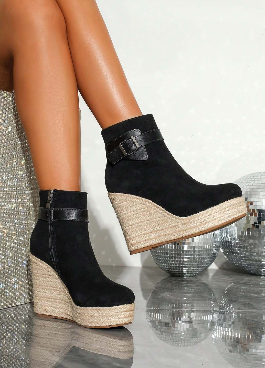 Черные демисезонная ботильоны SHEIN