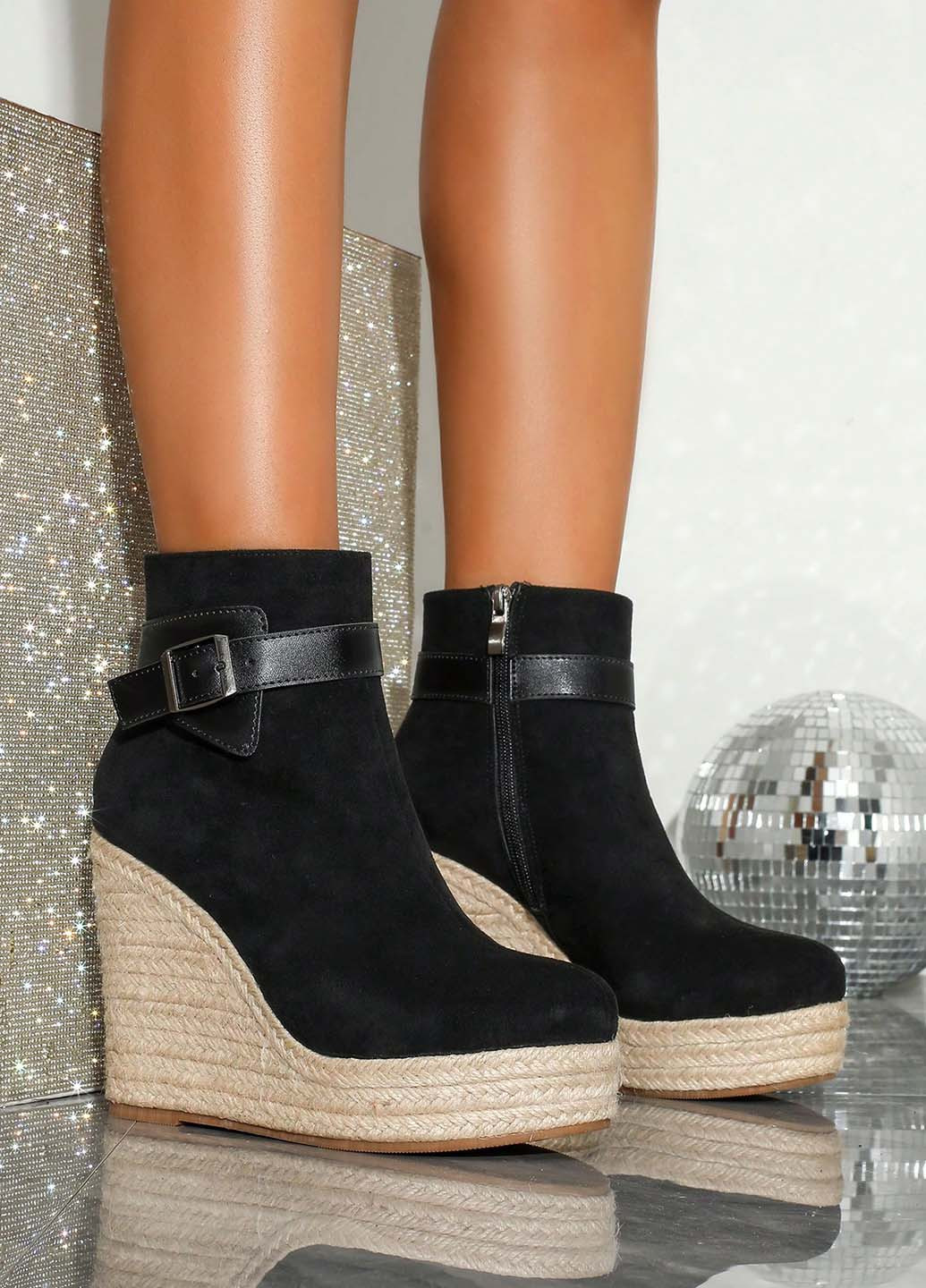 Черные демисезонная ботильоны SHEIN