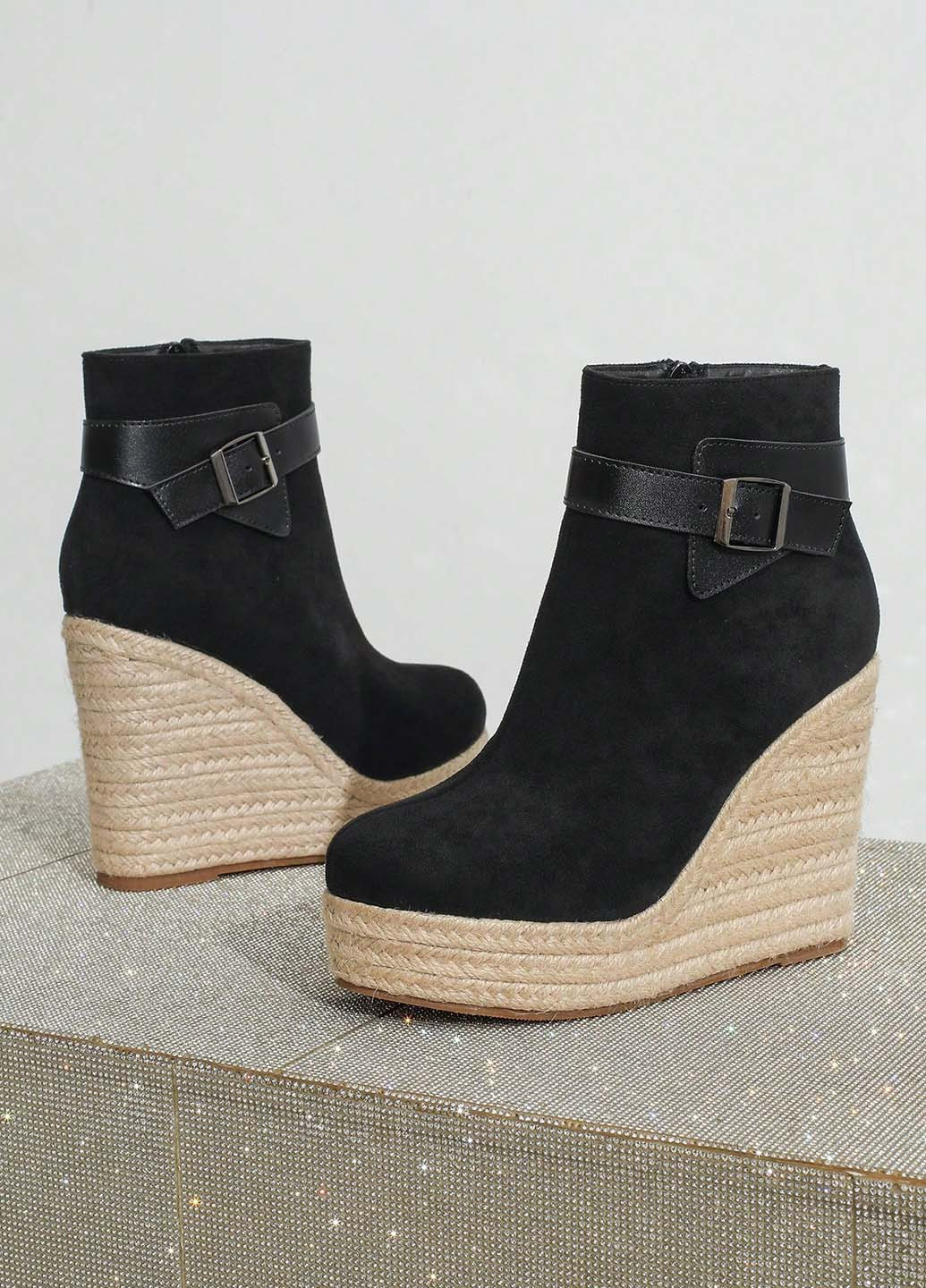 Черные демисезонная ботильоны SHEIN