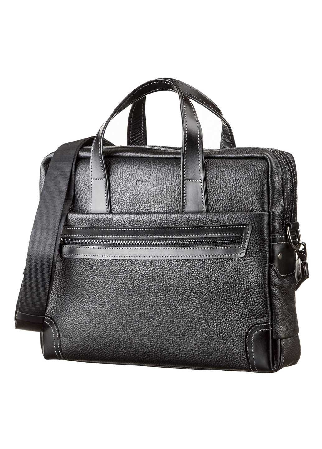 Мужская кожаная сумка для ноутбука 37х31х8 см Shvigel (252412579)