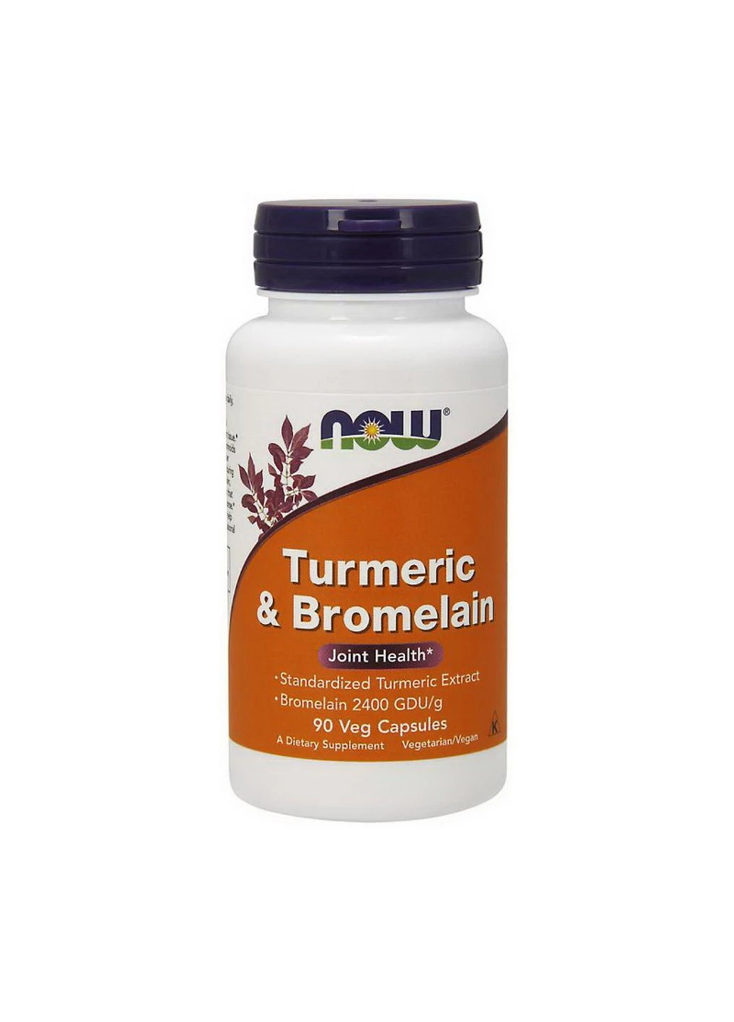 Куркума + Бром Turmeric & Bromelain 90 капсул Now Foods (255407712)