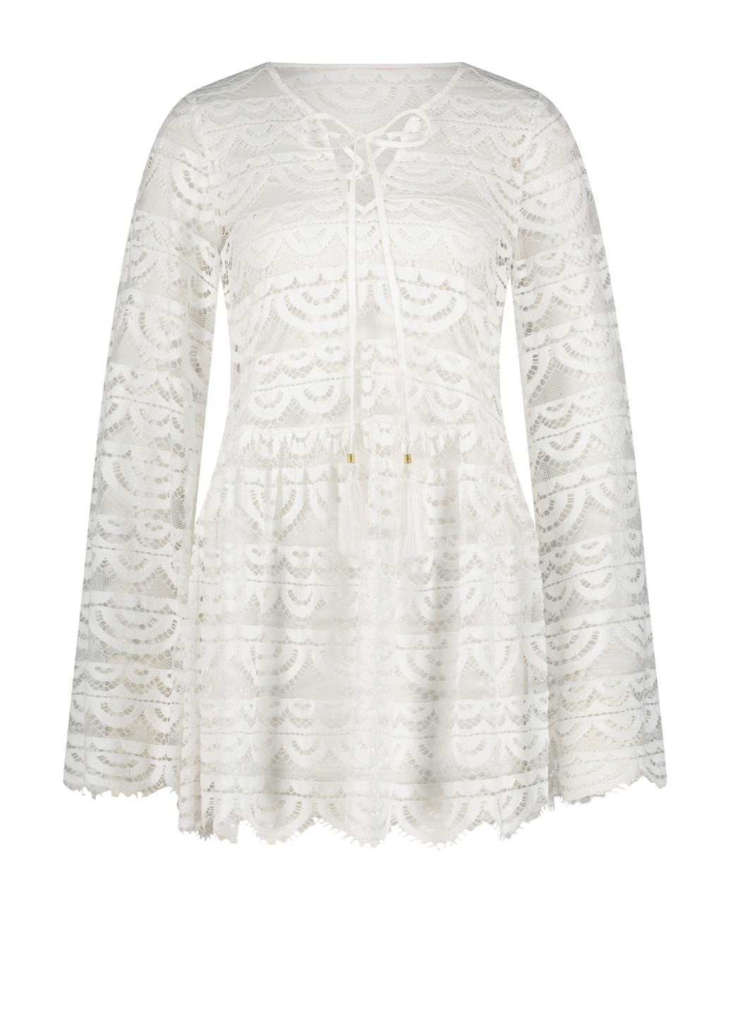 Белое пляжное платье клеш Hunkemoller однотонное