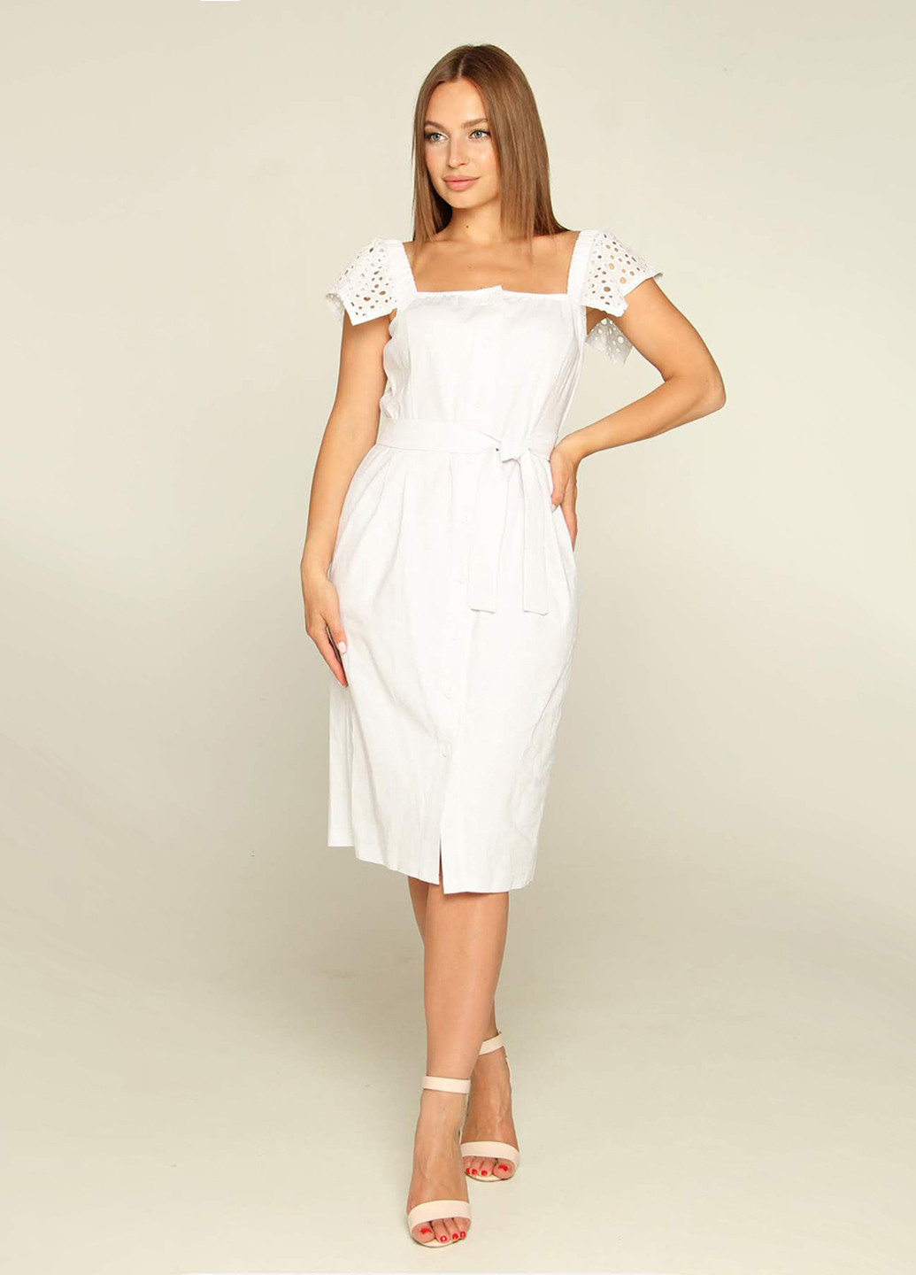 Белое вечернее платье Majaly
