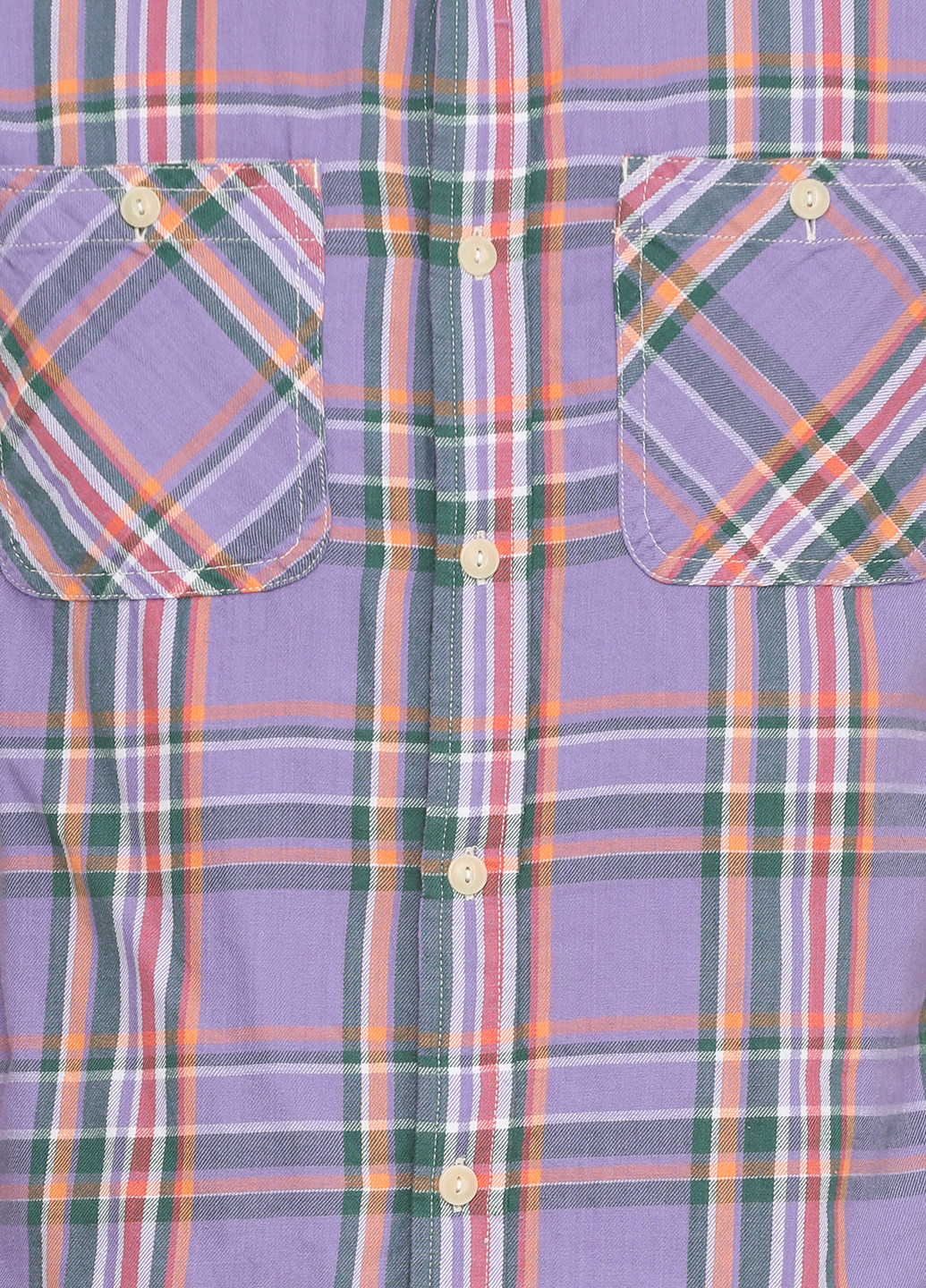 Сиреневая кэжуал рубашка в клетку Ralph Lauren с коротким рукавом