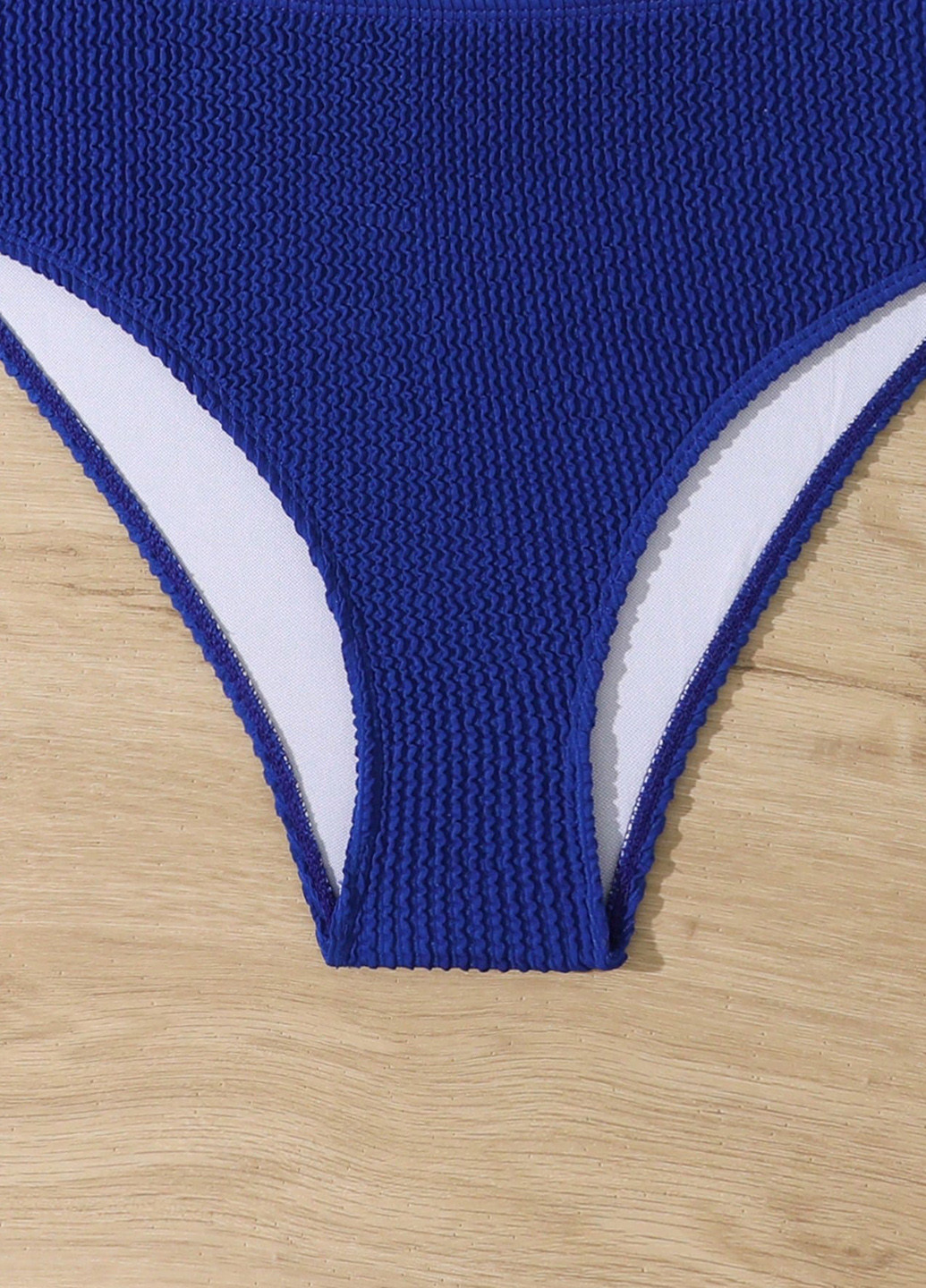 Синий летний купальник (лиф, трусики) халтер, раздельный SHEIN