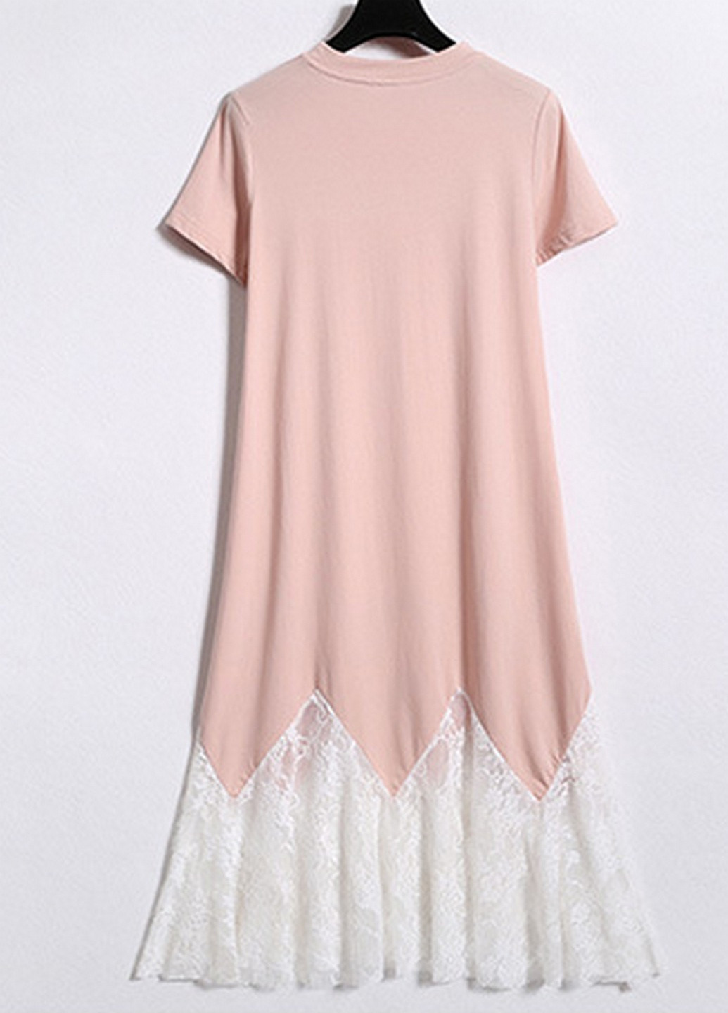 Рожева повсякденний плаття No Brand однотонна