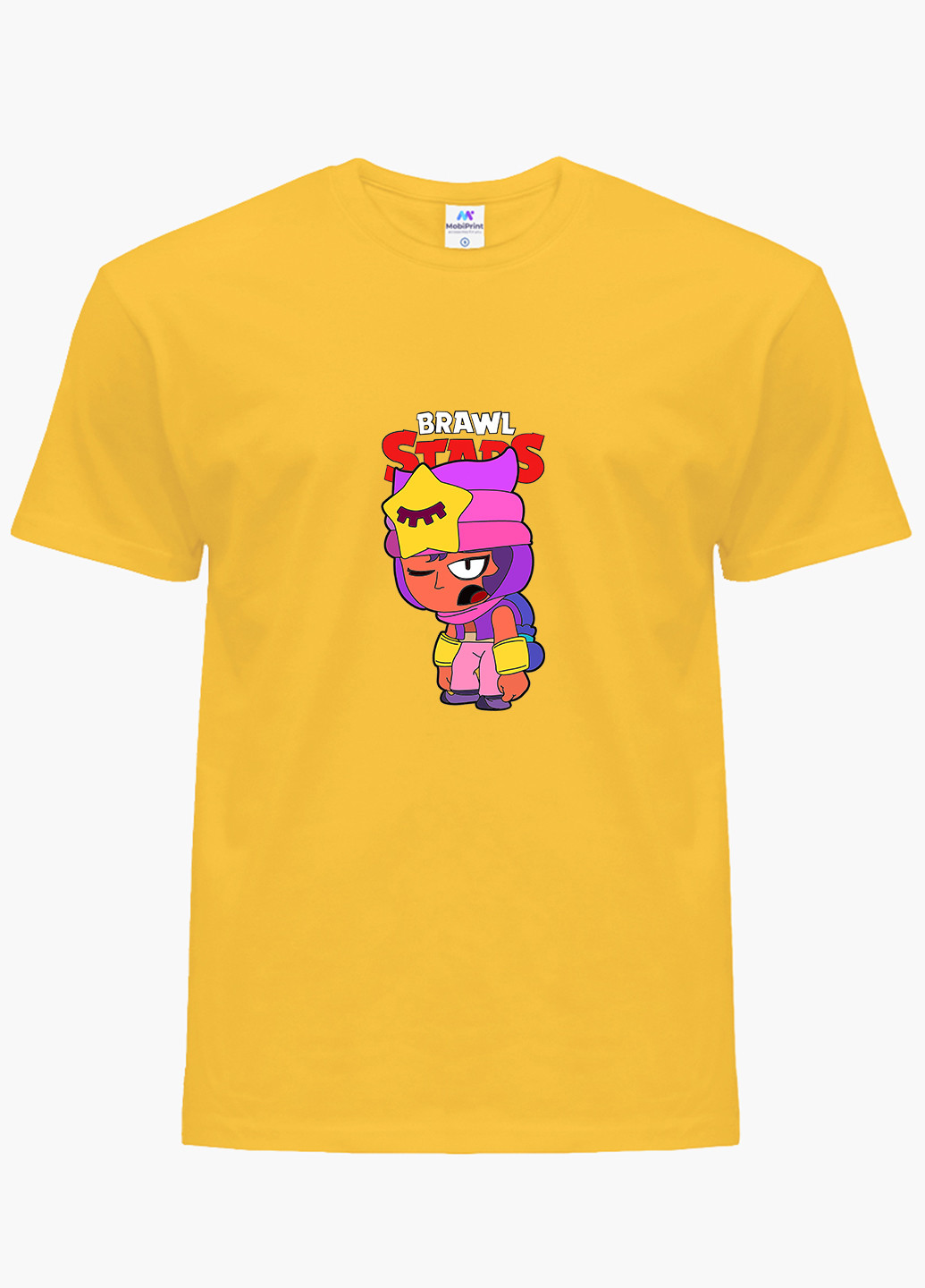 Желтая демисезонная футболка детская сэнди бравл старс (sandy brawl stars)(9224-1018) MobiPrint