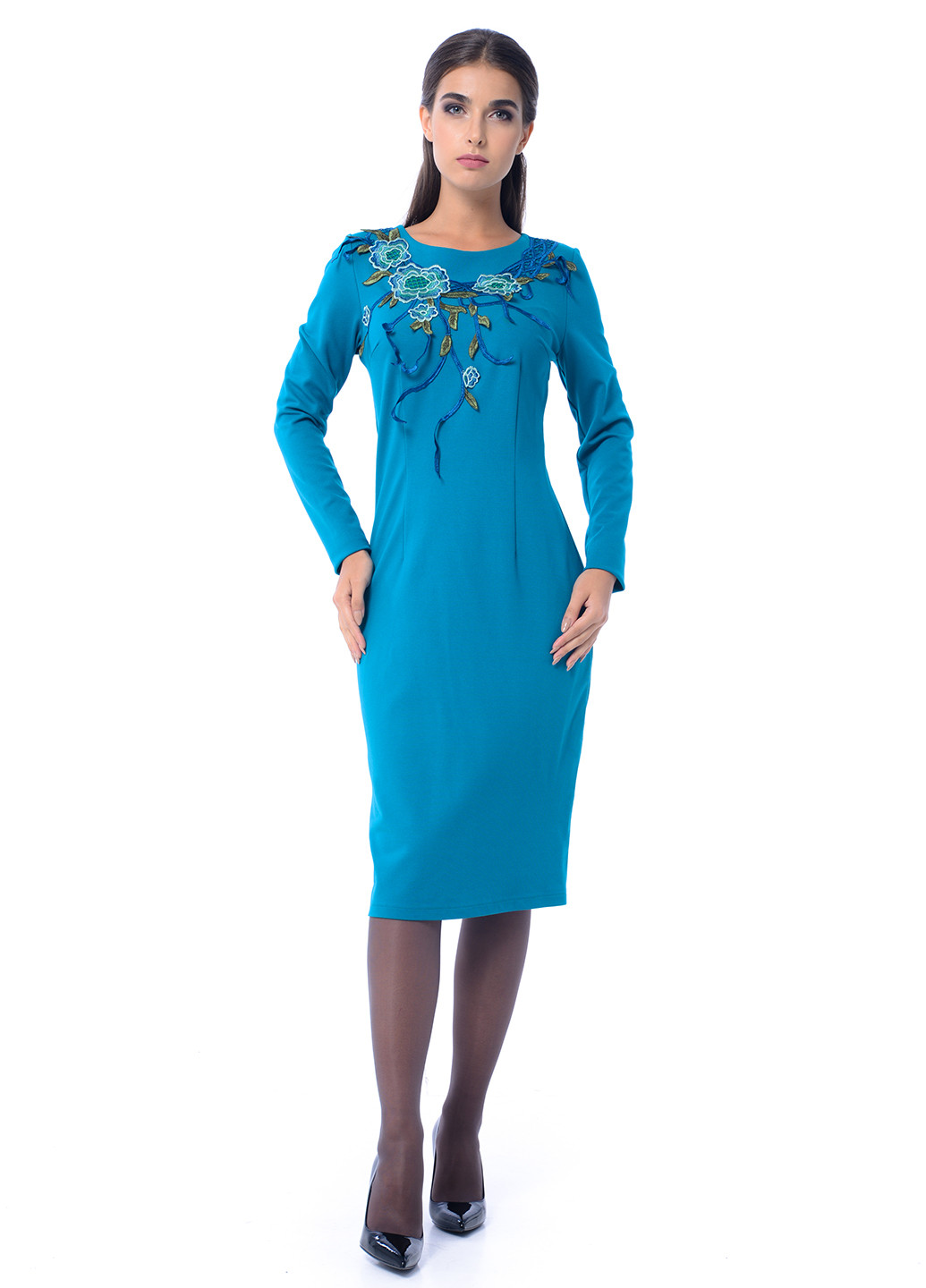Темно-блакитна кежуал сукня Iren Klairie однотонна