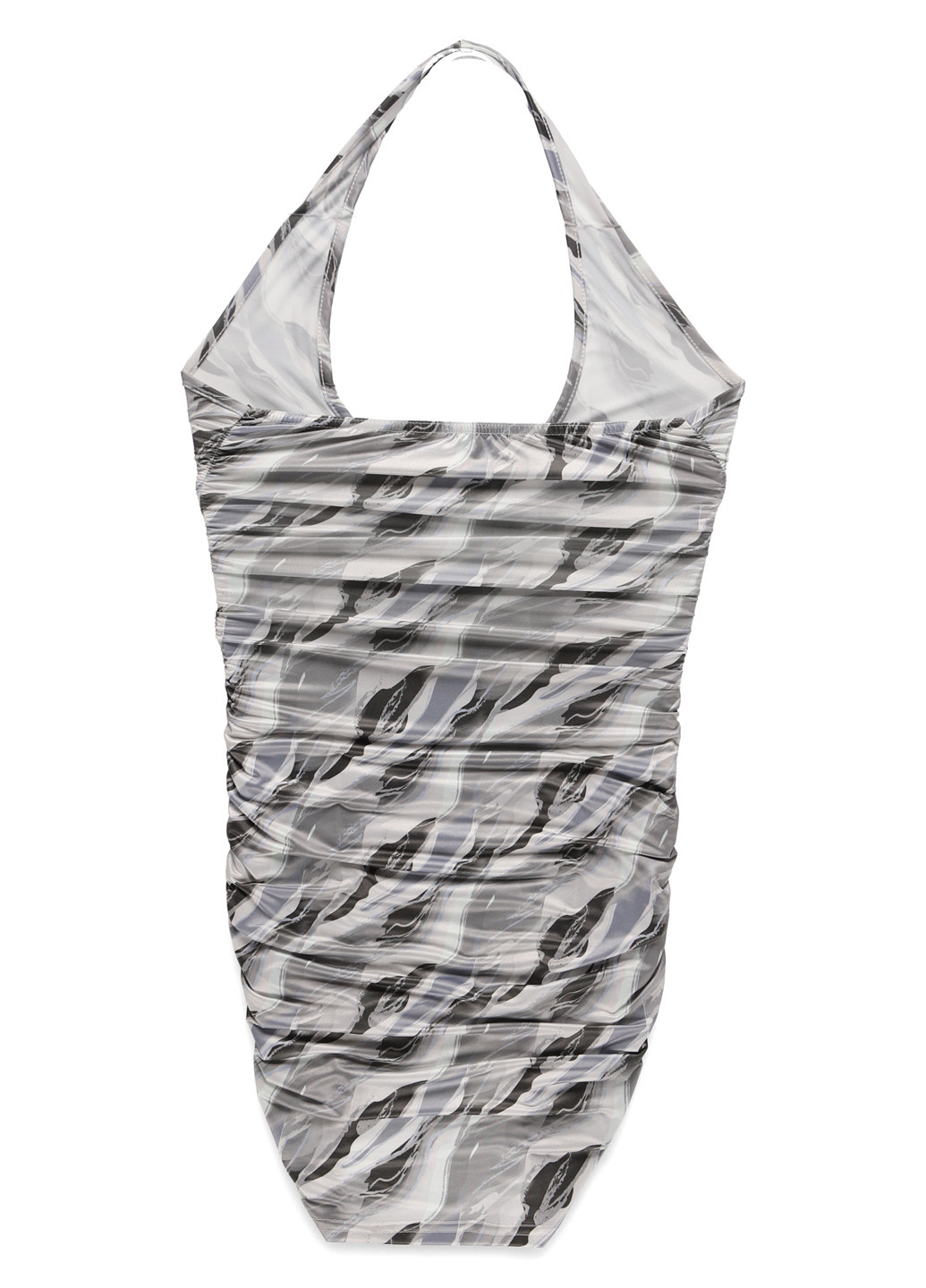 Серое кэжуал платье с открытой спиной PrettyLittleThing с абстрактным узором